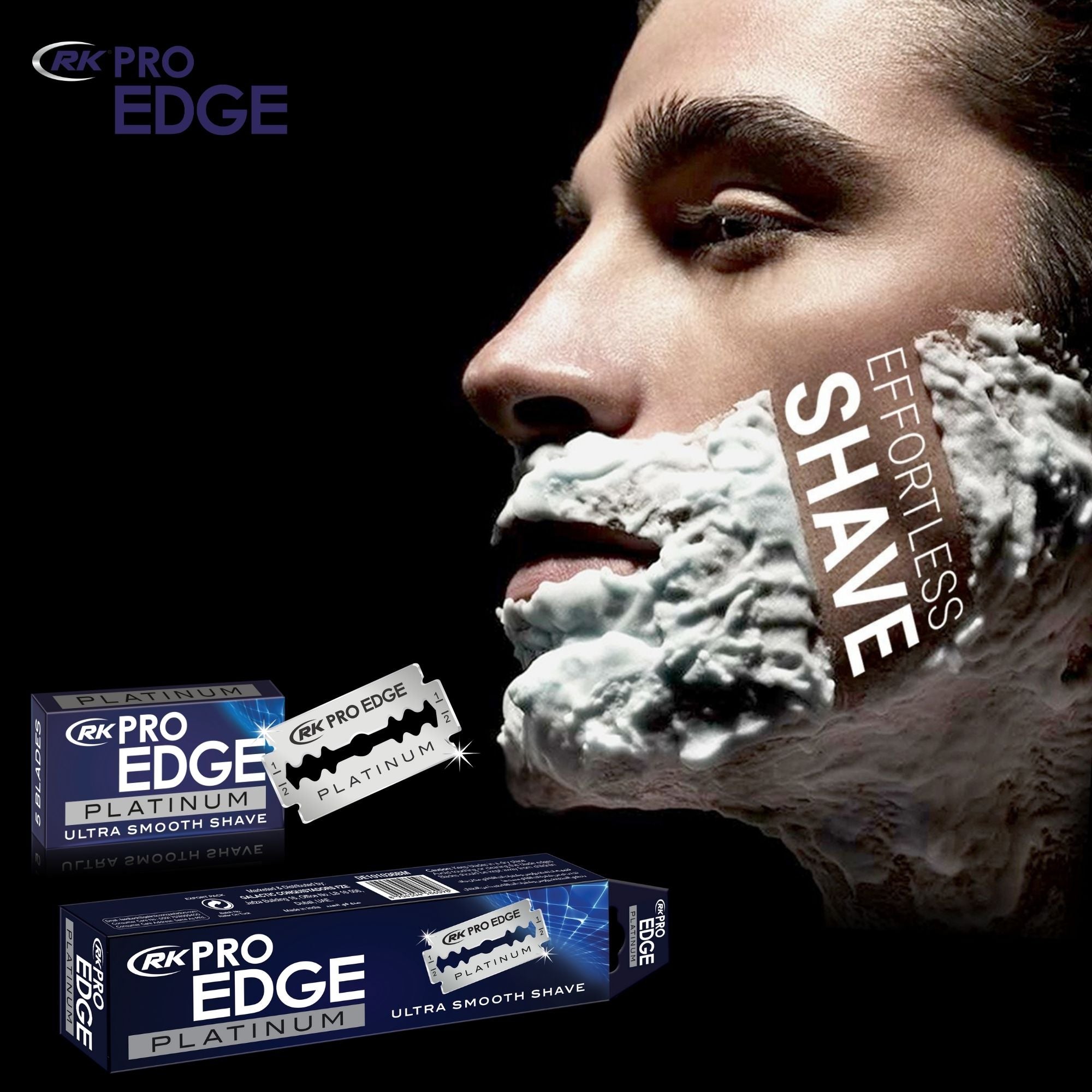 RK Pro Edge - Platinum Double Edge Razor Blade Sleeve (20x5 Packs)
