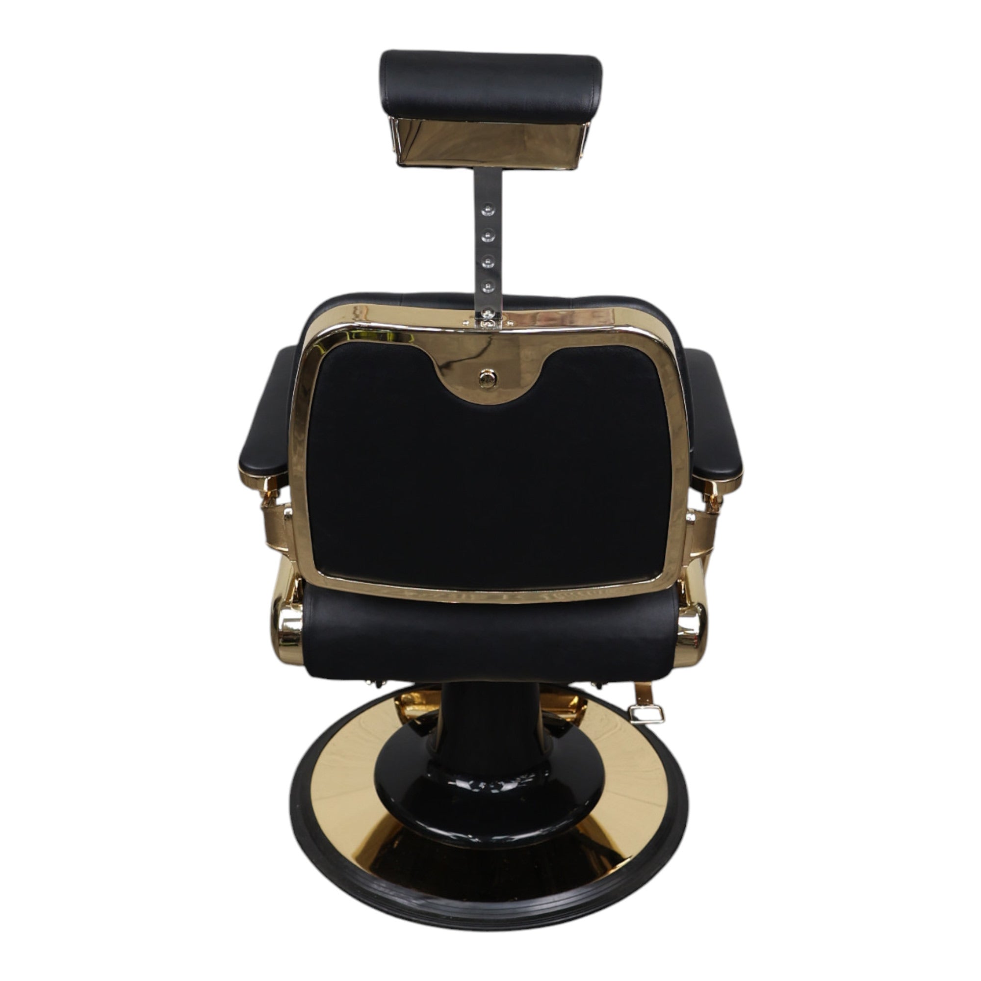 Barber Chair - Luxurious Belmont Black & Gold Accents