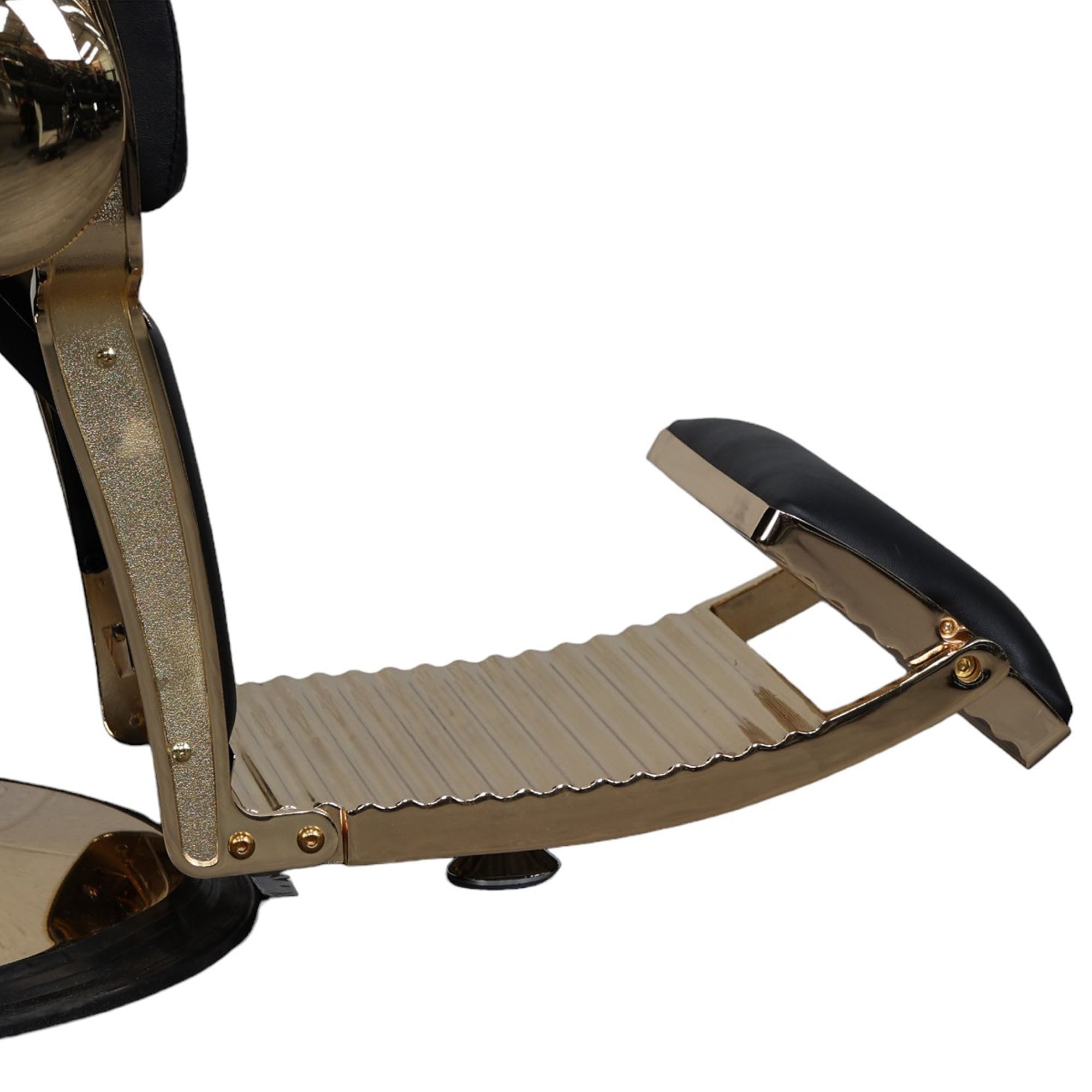 Barber Chair - Luxurious Belmont Black & Gold Accents