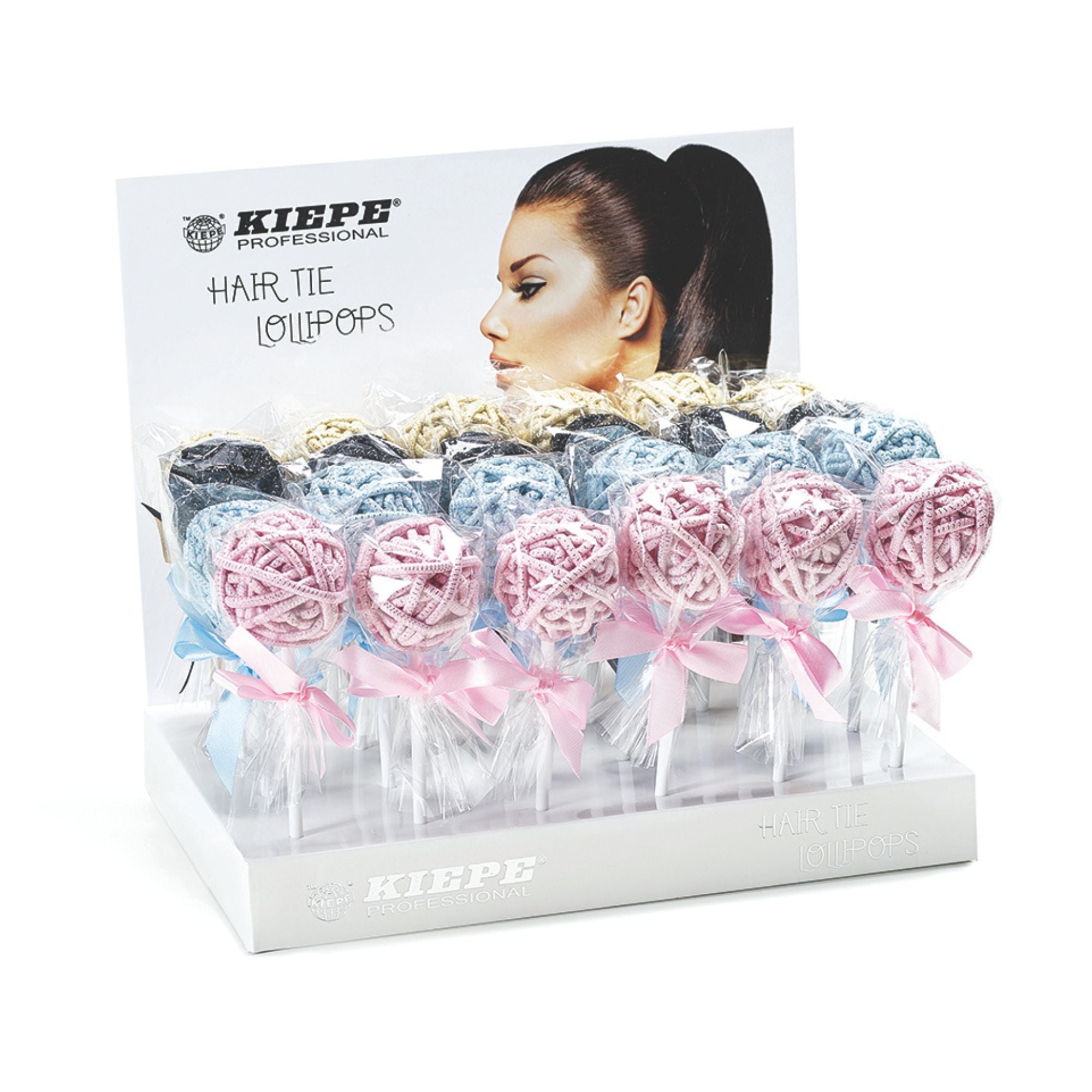 Kiepe - Glitter Hair Ties Lollipop Black (Pack of 24)