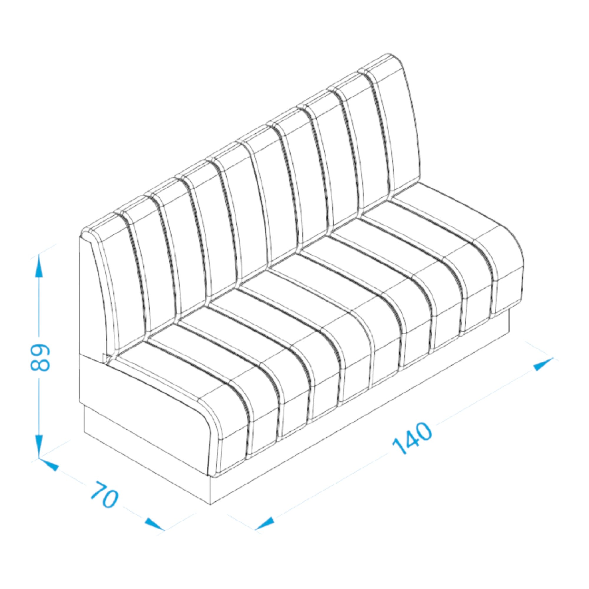 Alpeda - Amy Lounge Double Waiting Sofa