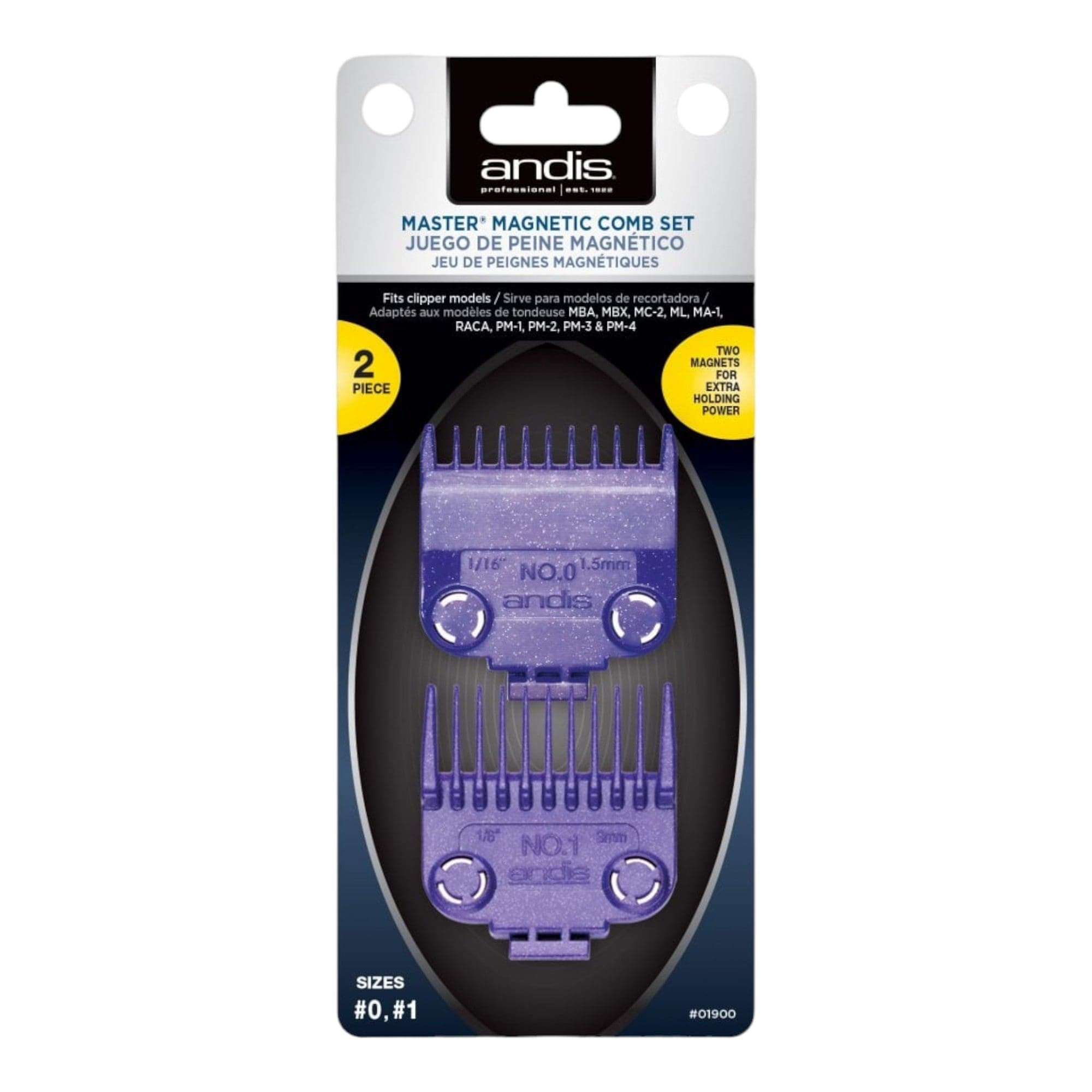 Andis - Master Dual Magnetic Comb Set 0 & 1 01900