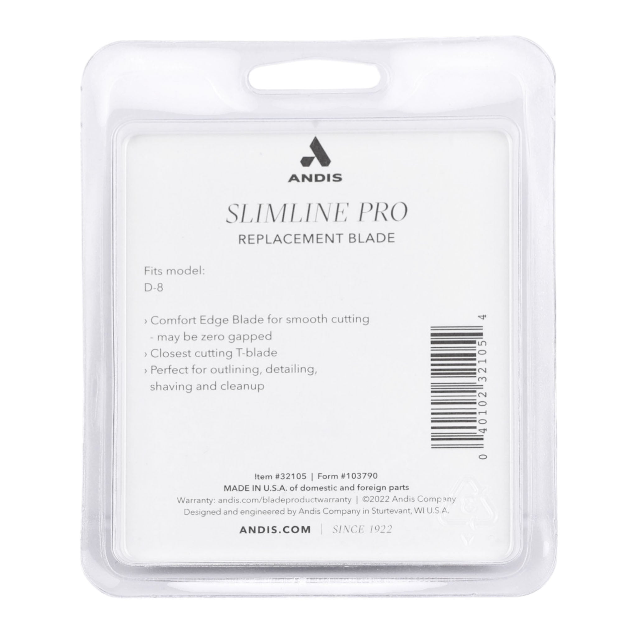 Andis - Slimline Pro Li Trimmer Replacement Blade D7/D8 T-BLADE AS32105