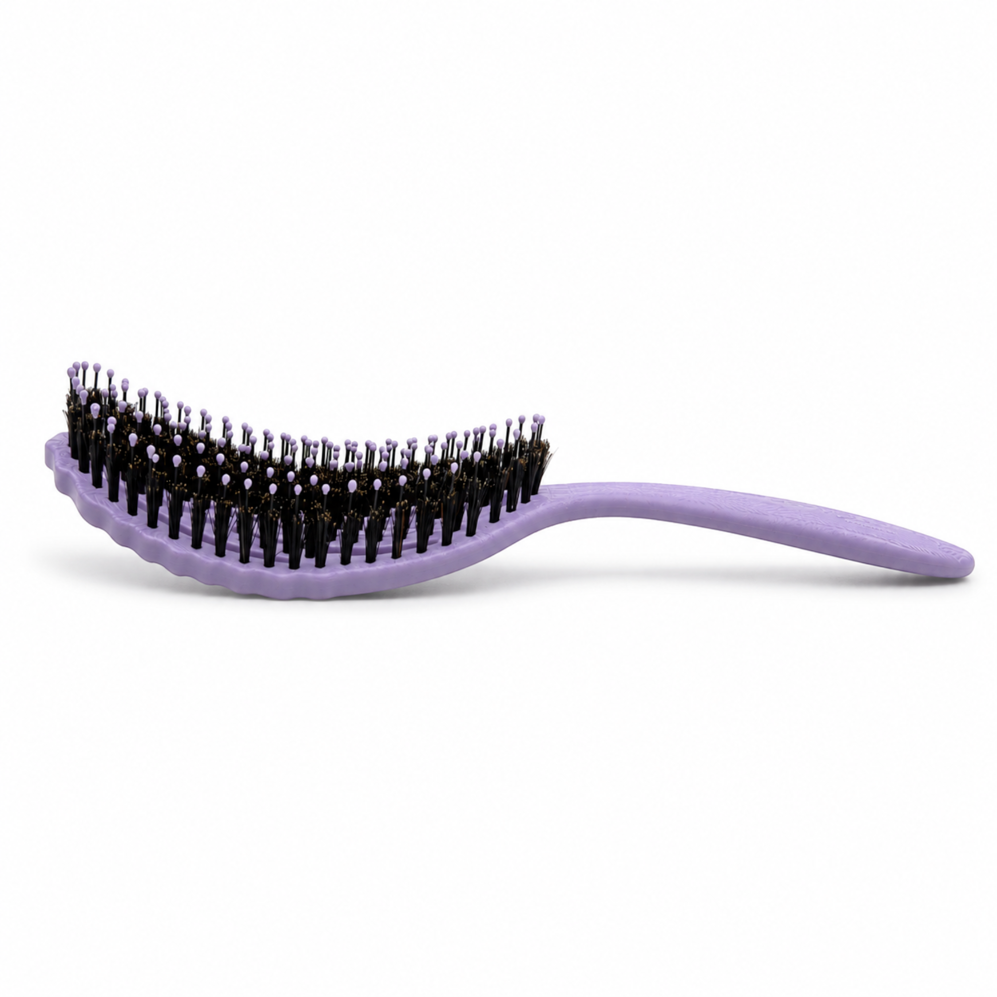 B.You - Boar Bristle Detangler Wheat Straw Brush Pastel Bloom Lilac