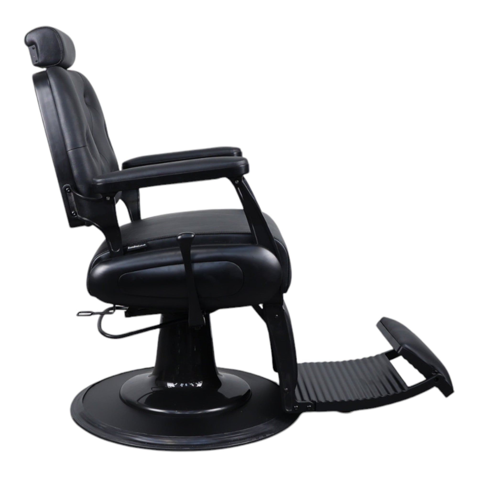 Barber Chair - Luxurious Belmont Black & Matte Black Accents