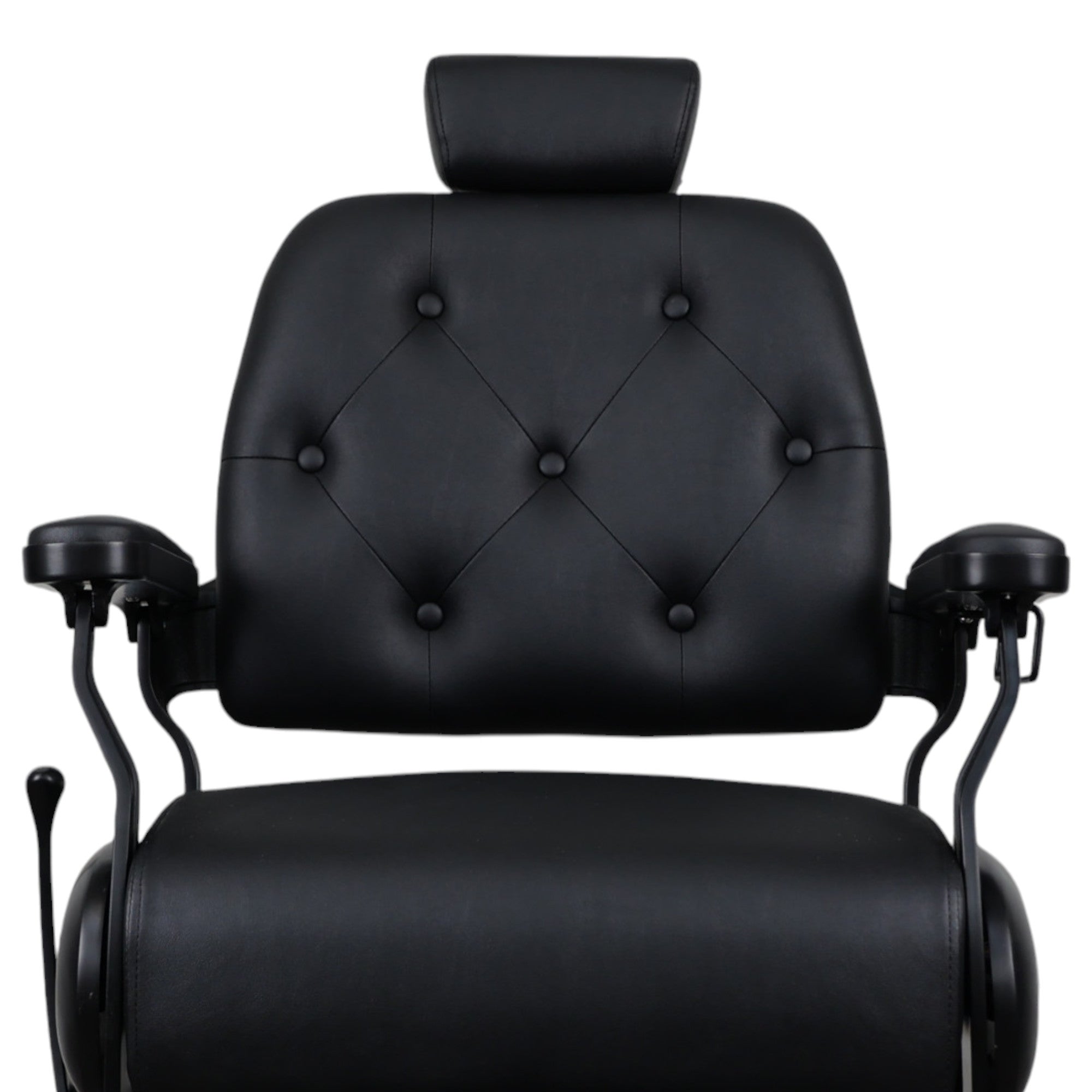 Barber Chair - Luxurious Belmont Black & Matte Black Accents