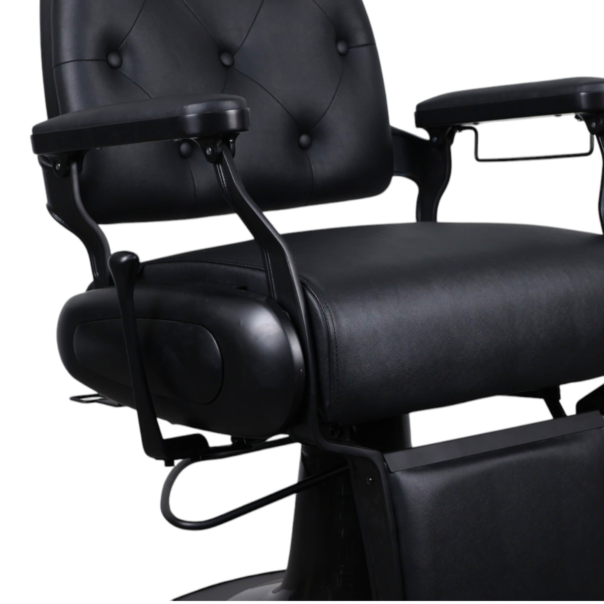 Barber Chair - Luxurious Belmont Black & Matte Black Accents