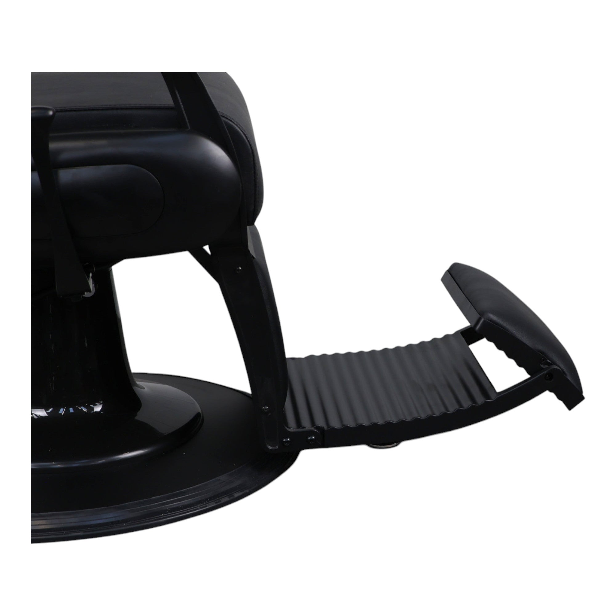 Barber Chair - Luxurious Belmont Black & Matte Black Accents