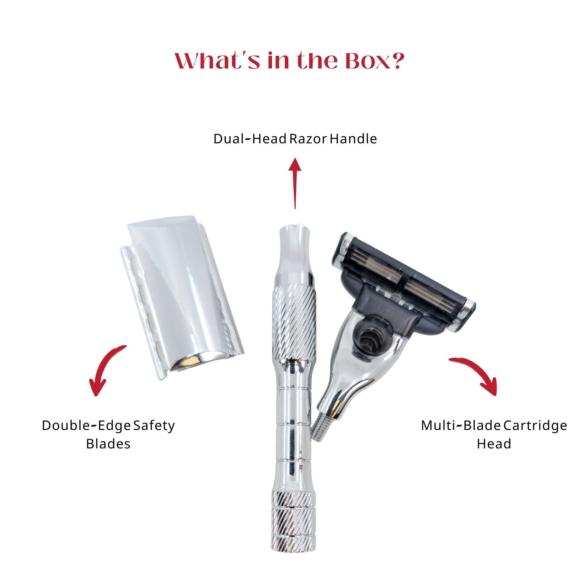 Big Roc - 2-in-1 Hybrid Razor for Double-Edge & Cartridge Blades