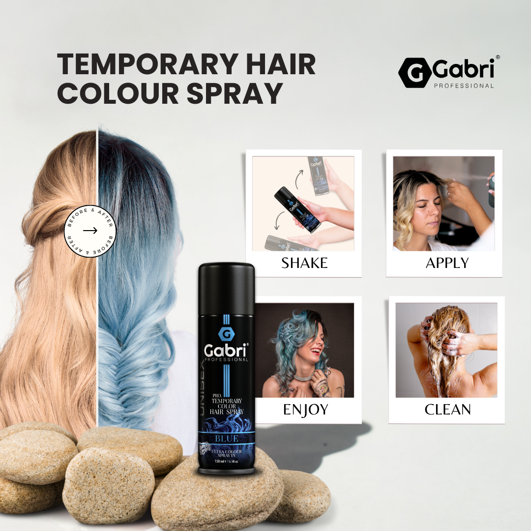 Gabri Professional - Pro Temporary Hair Colour Shimmer Spray Blue 150ml