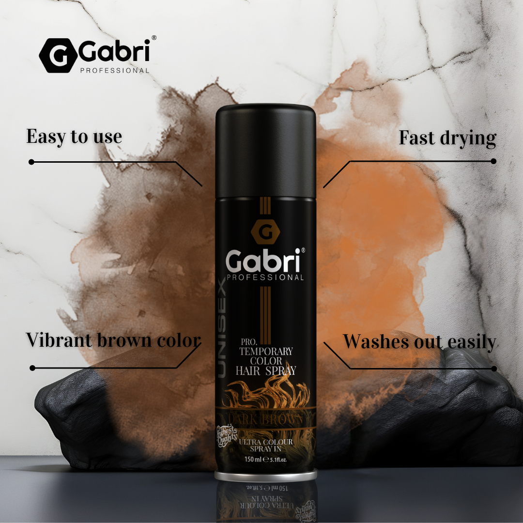 Gabri Professional - Pro Temporary Hair Colour Shimmer Spray Dark Brown 150ml