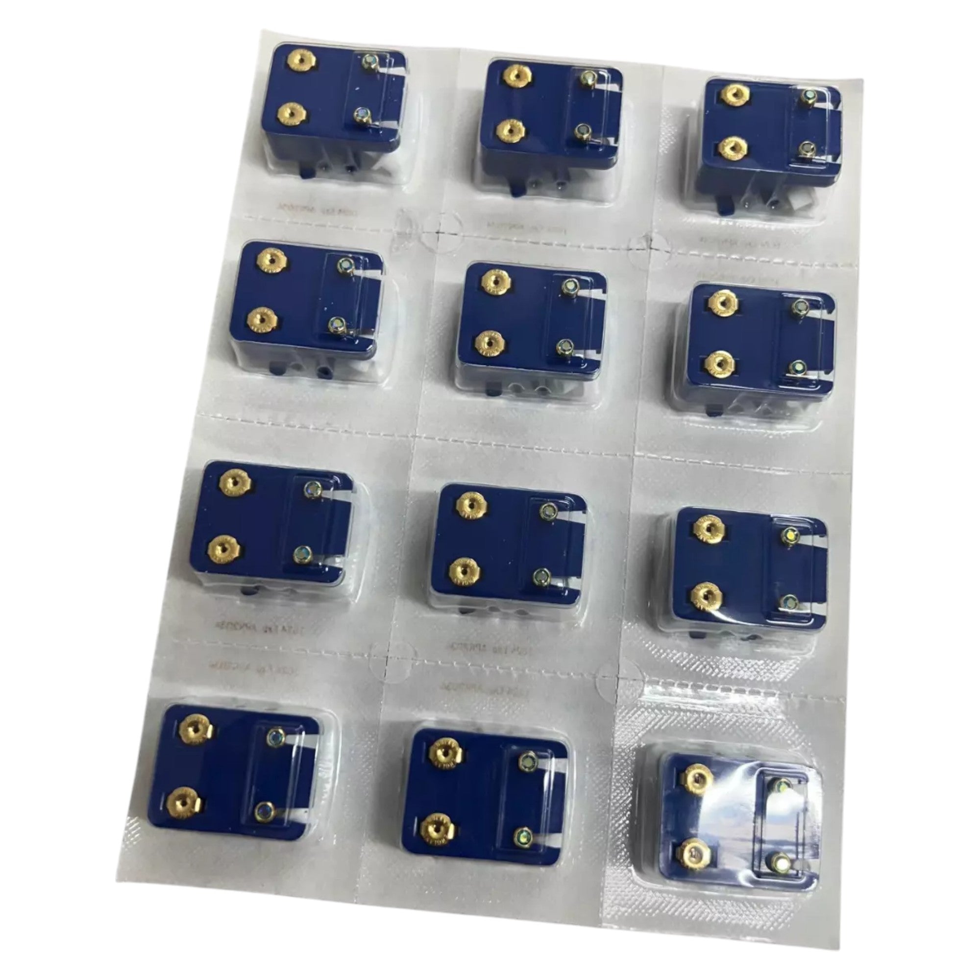 Caflon - Stud Earrings Gold Plated Regular Blue Violet AB Birthstone 12pk
