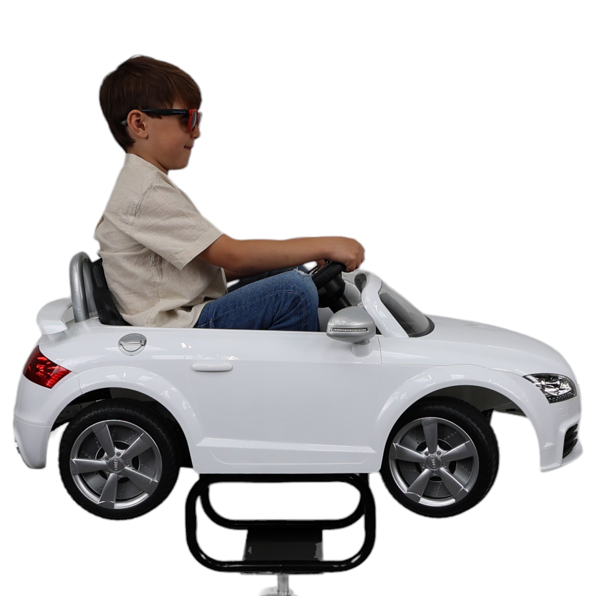Kids Barber Chairs - Premium Sports Roadster White