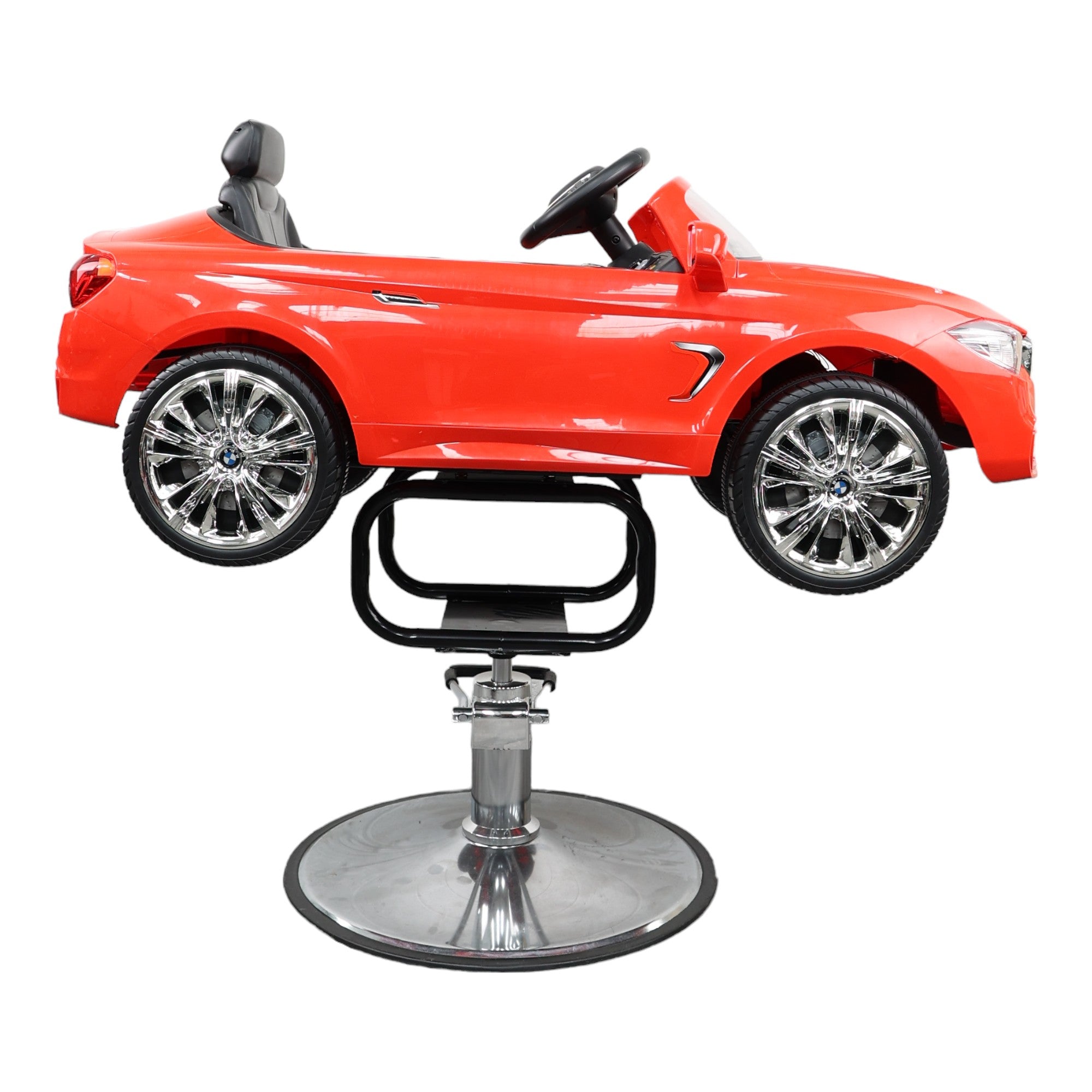 Kids Barber Chairs - Luxury Kidney-Grille Convertible Red