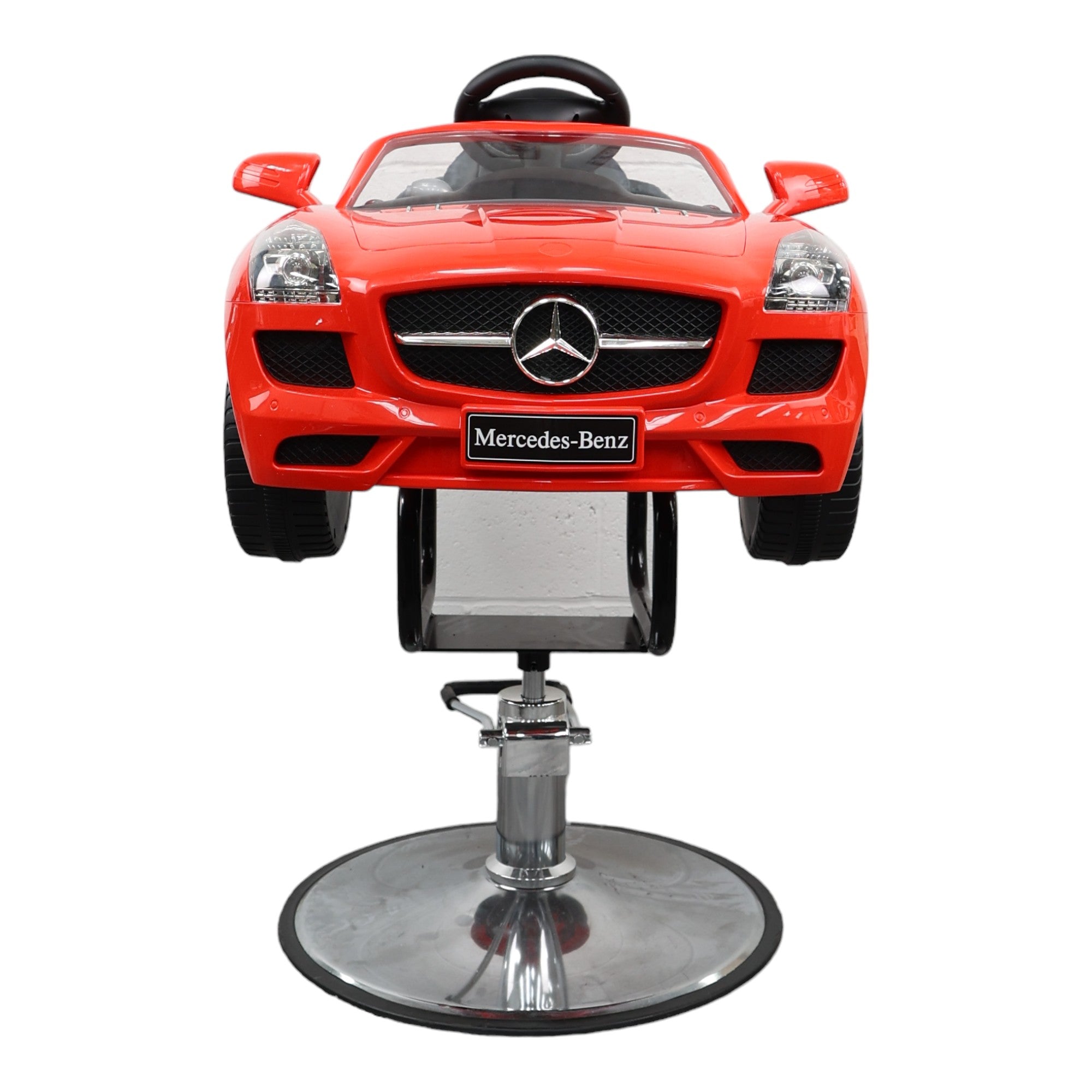 Kids Barber Chairs - Silver Star Roadster Red