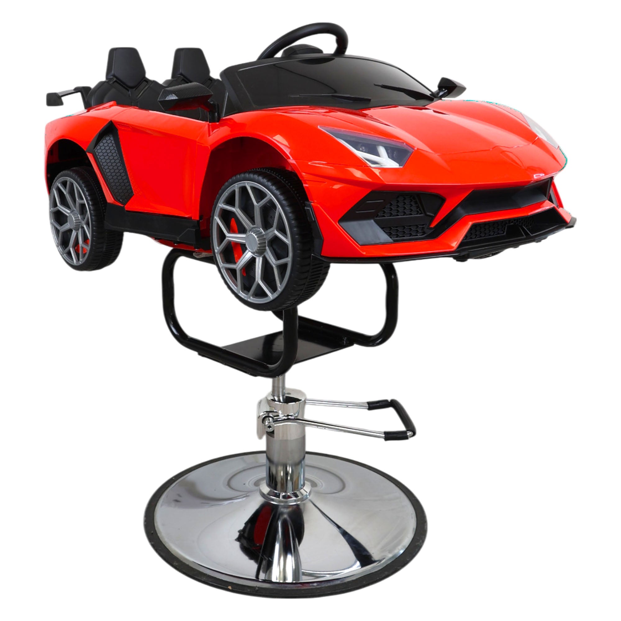 Kids Barber Chairs - Luxury Supercar Style Red