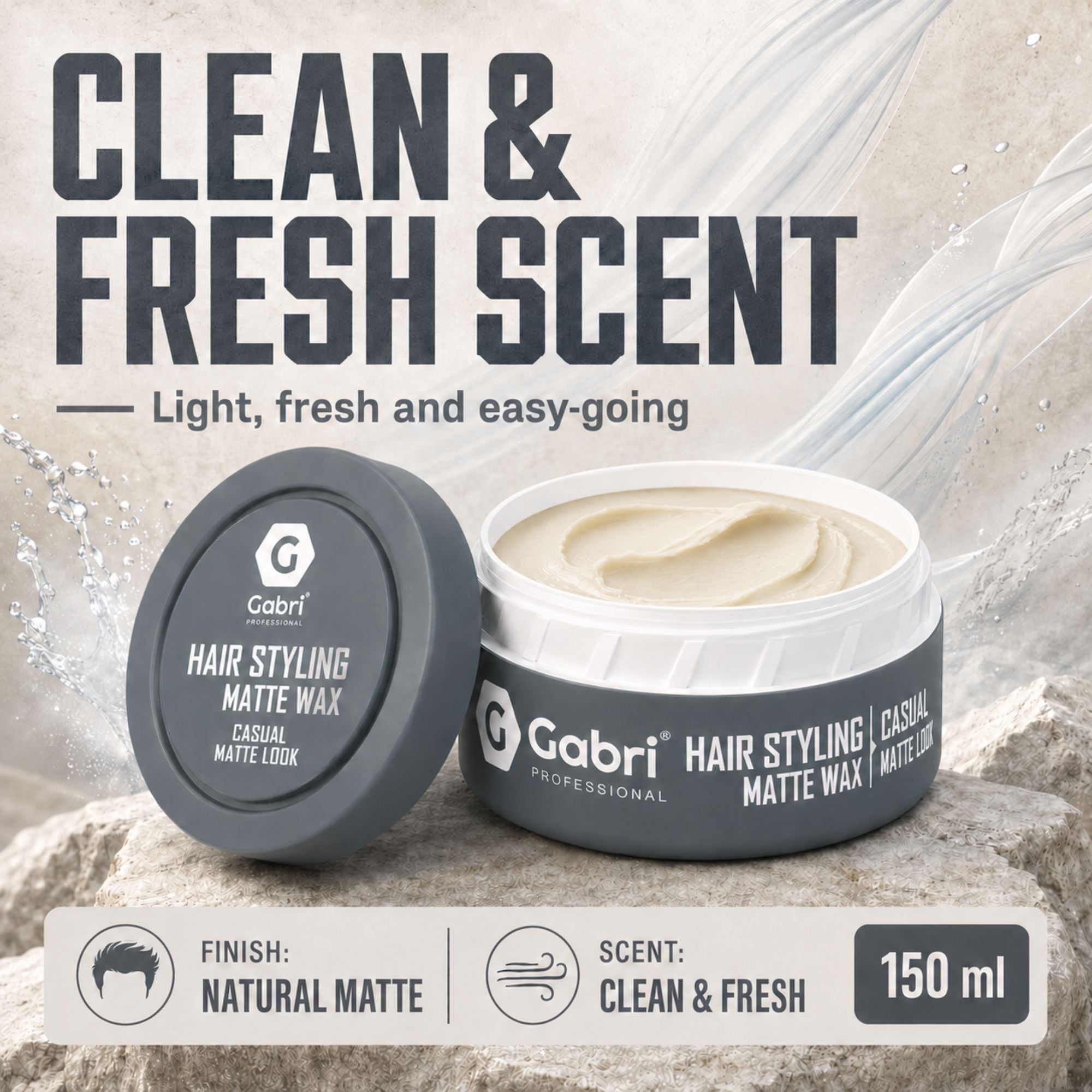Gabri Professional - Hair Styling Aqua Wax Casual Matte Look 150ml