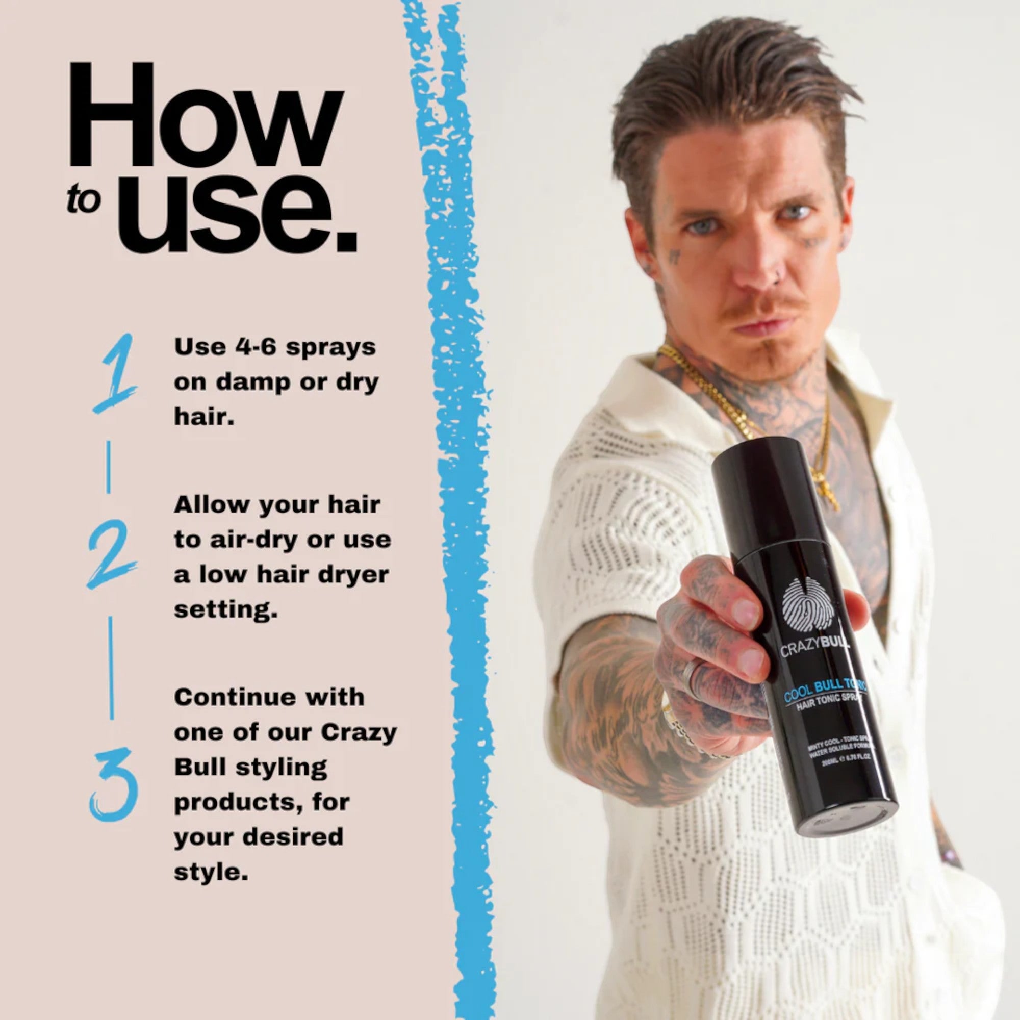 Crazy Bull - Cool Bull Hair Tonic Spray 200ml
