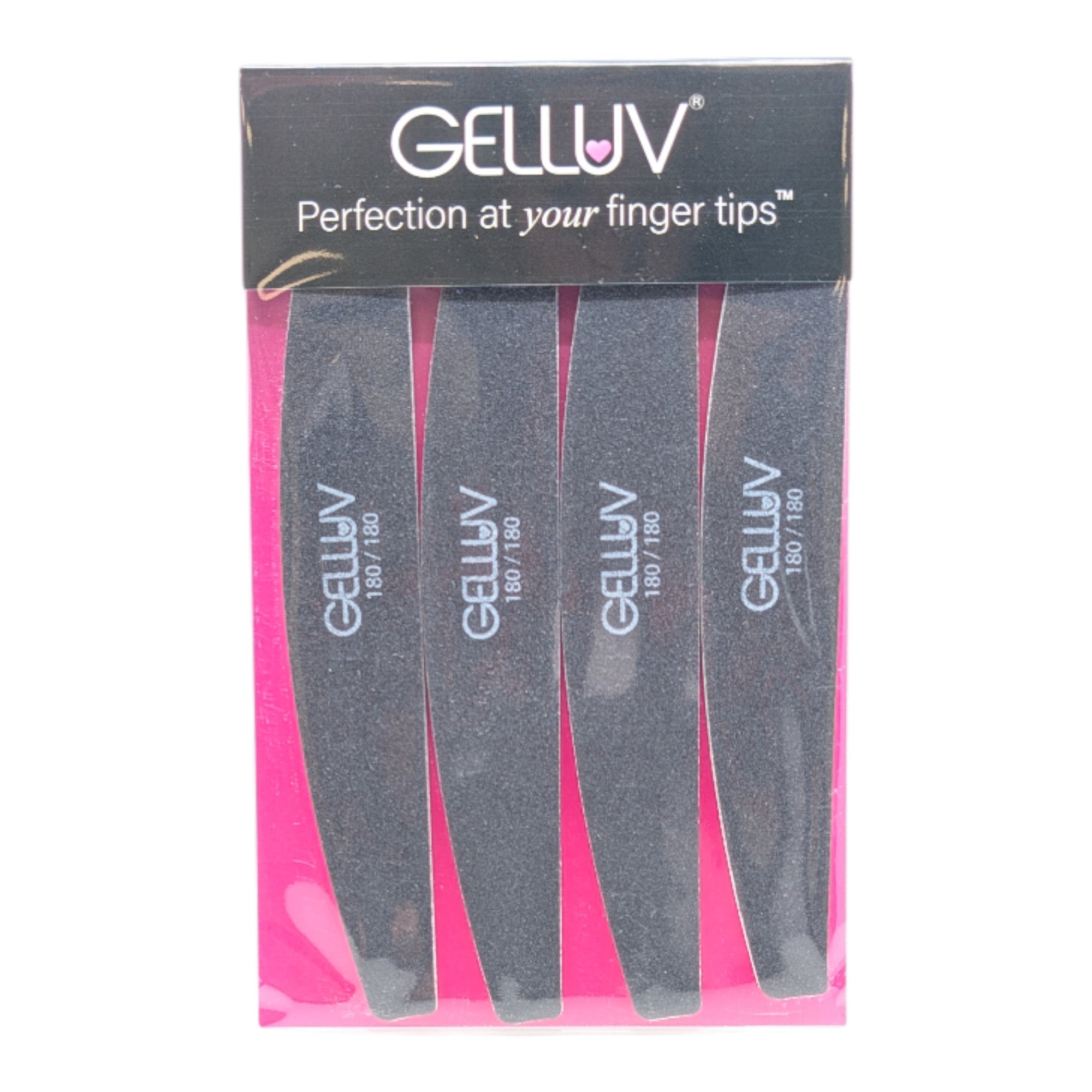 Gelluv - Double Sided Curved Files 180/180 Grit (Pack of 4)