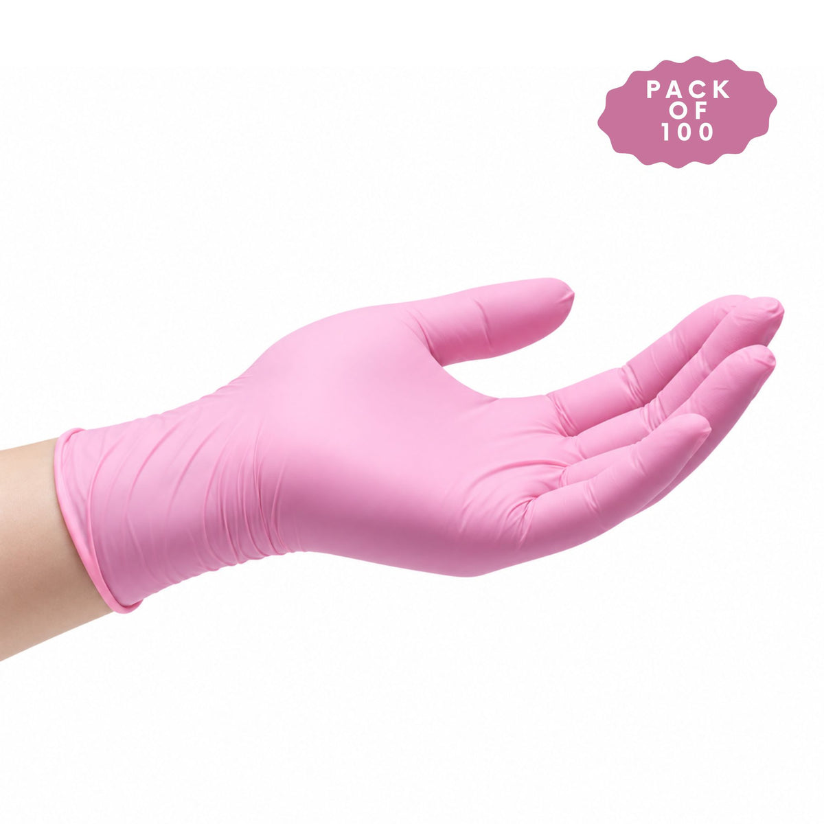 DMI Professional - Nitrile Gloves Powder Free Pink Small (Pack of 100)