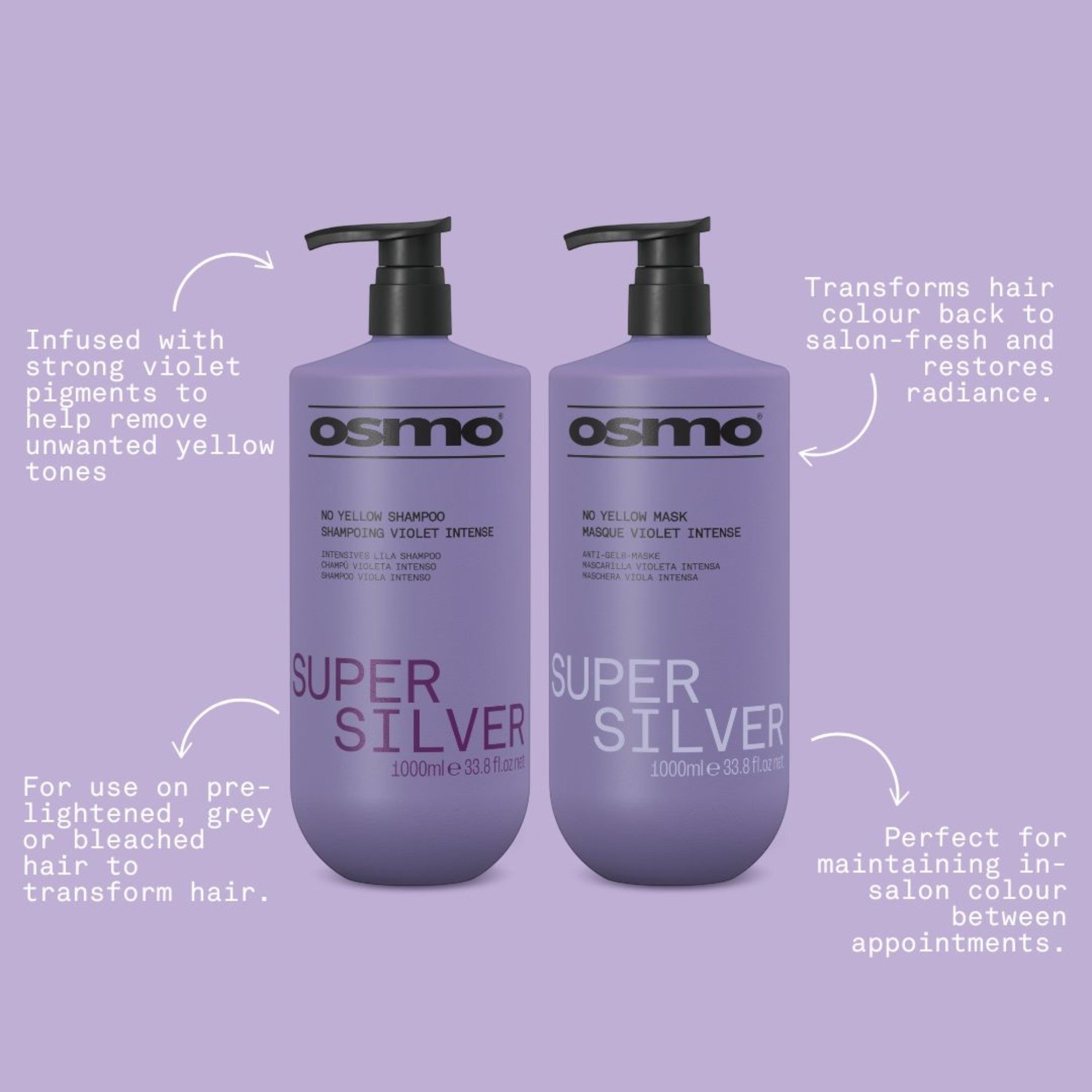 Osmo - DUO Super Silver Shampoo & Mask 2 x 1000ml