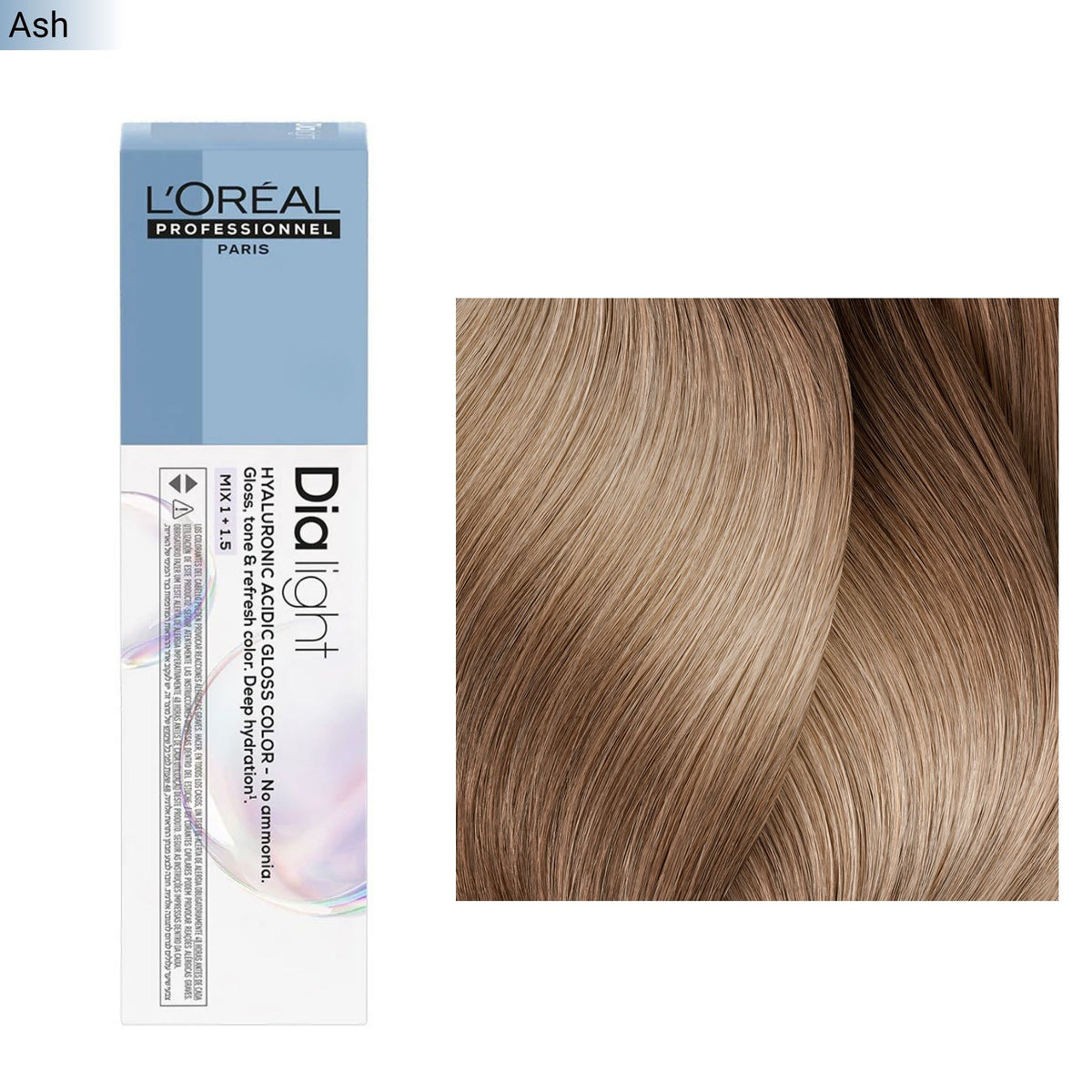 Loreal Professionnel - Dia Light Demi Permanent Hyaluronic Acidic Gloss Colour Ash Series 60ml