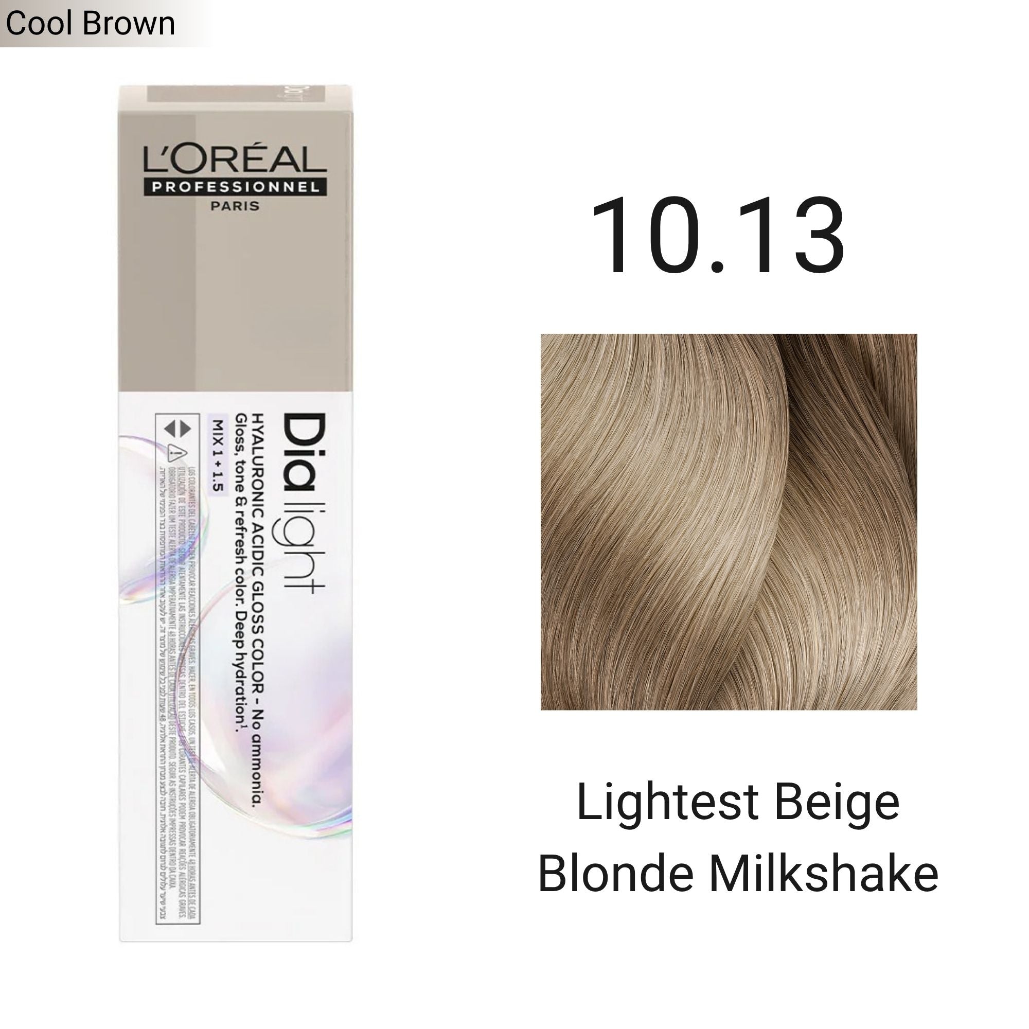 Loreal Professionnel - Dia Light Demi Permanent Hyaluronic Acidic Gloss Colour Cool Brown Series 60ml