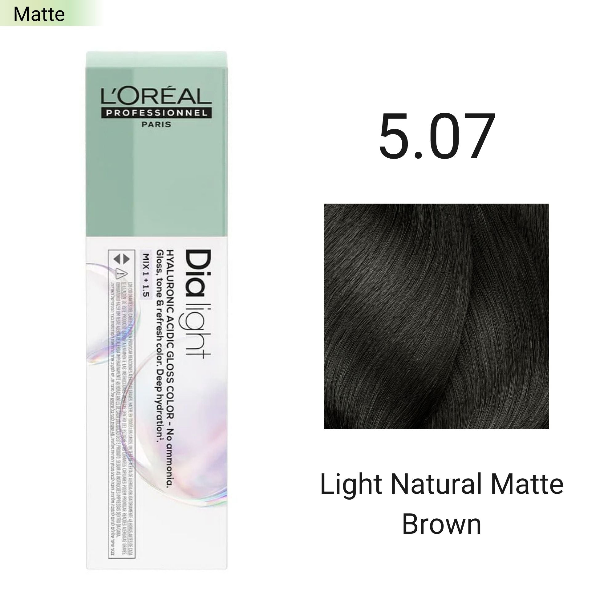 Loreal Professionnel - Dia Light Demi Permanent Hyaluronic Acidic Gloss Colour Matte Series 60ml