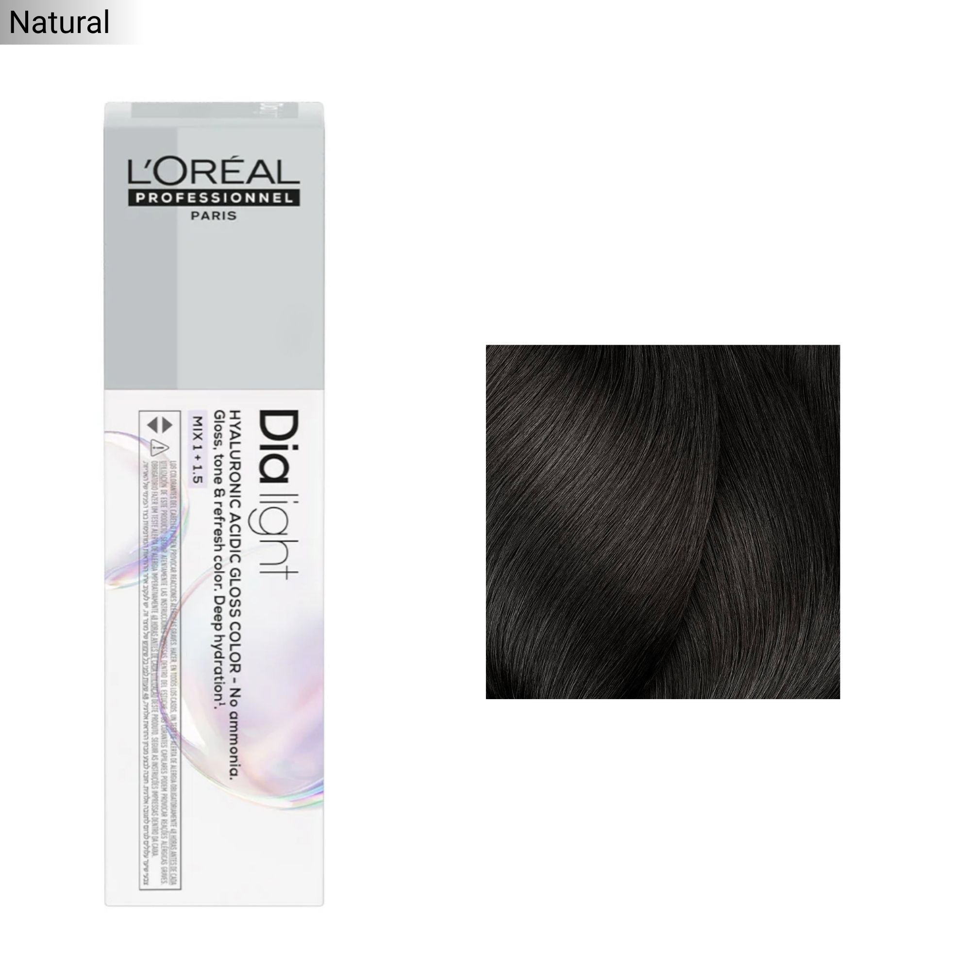 Loreal Professionnel - Dia Light Demi Permanent Hyaluronic Acidic Gloss Colour Natural Series 60ml