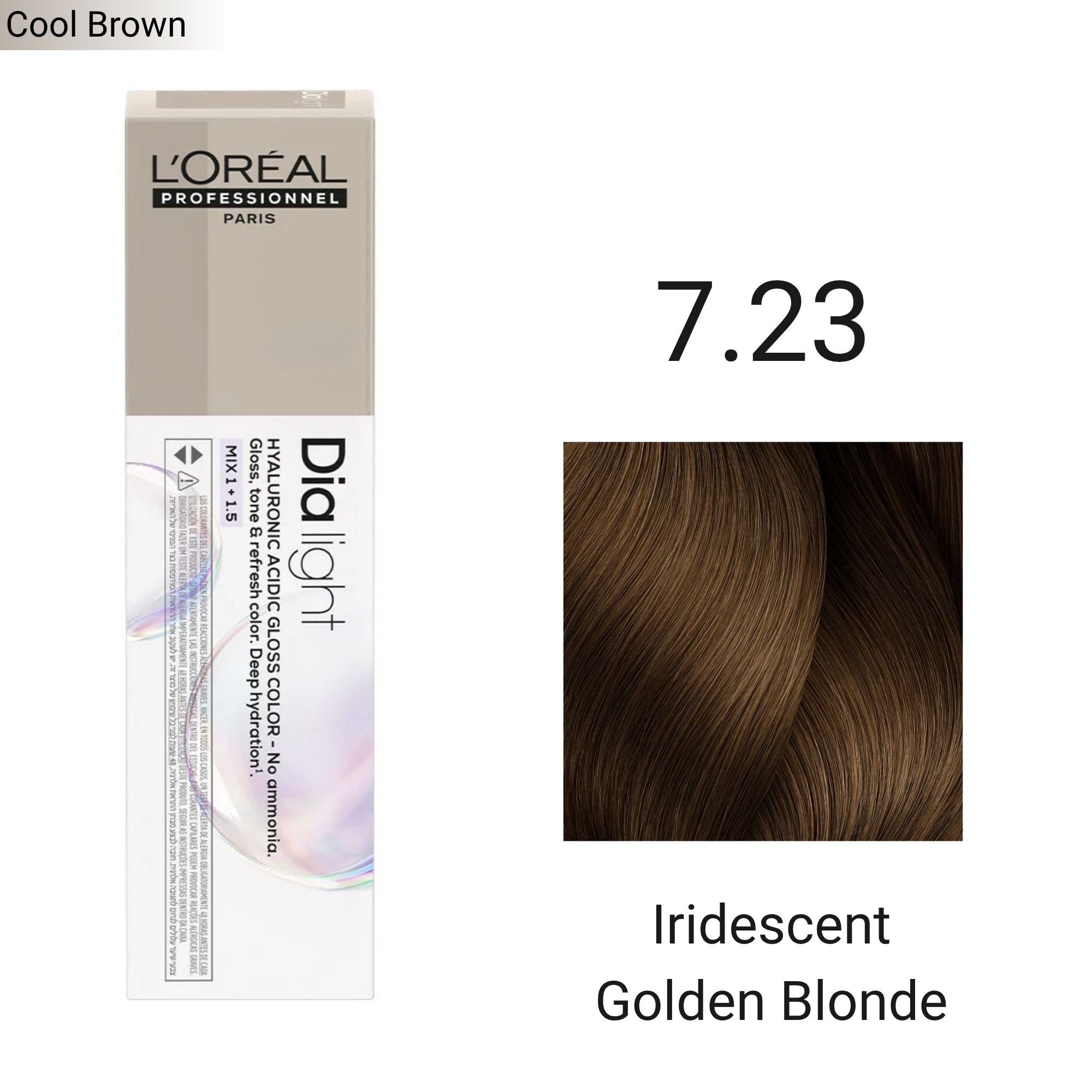 Loreal Professionnel - Dia Light Demi Permanent Hyaluronic Acidic Gloss Colour Cool Brown Series 60ml