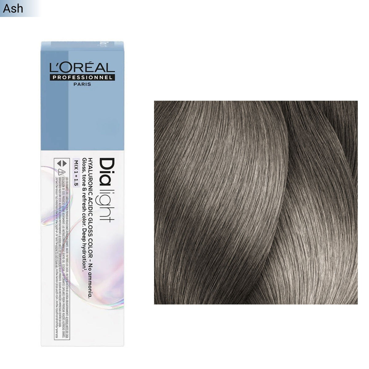 Loreal Professionnel - Dia Light Demi Permanent Hyaluronic Acidic Gloss Colour Ash Series 60ml