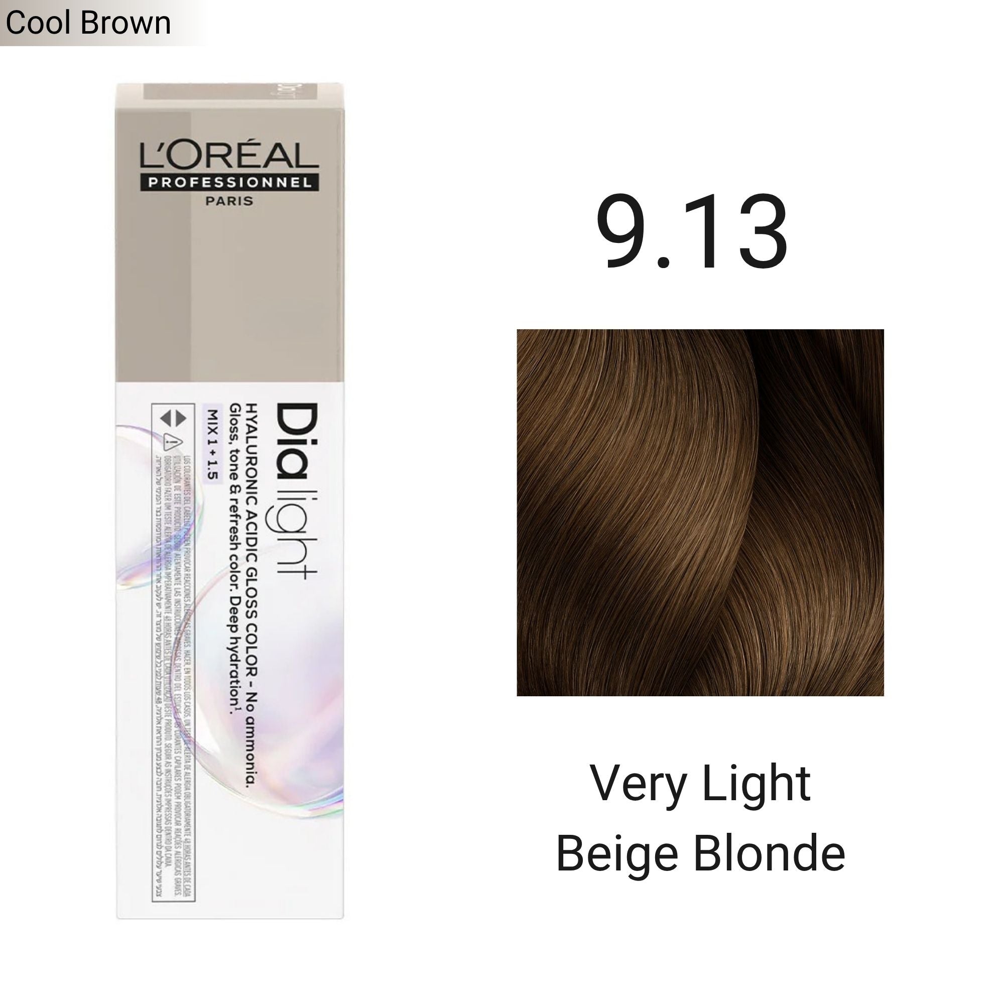 Loreal Professionnel - Dia Light Demi Permanent Hyaluronic Acidic Gloss Colour Cool Brown Series 60ml