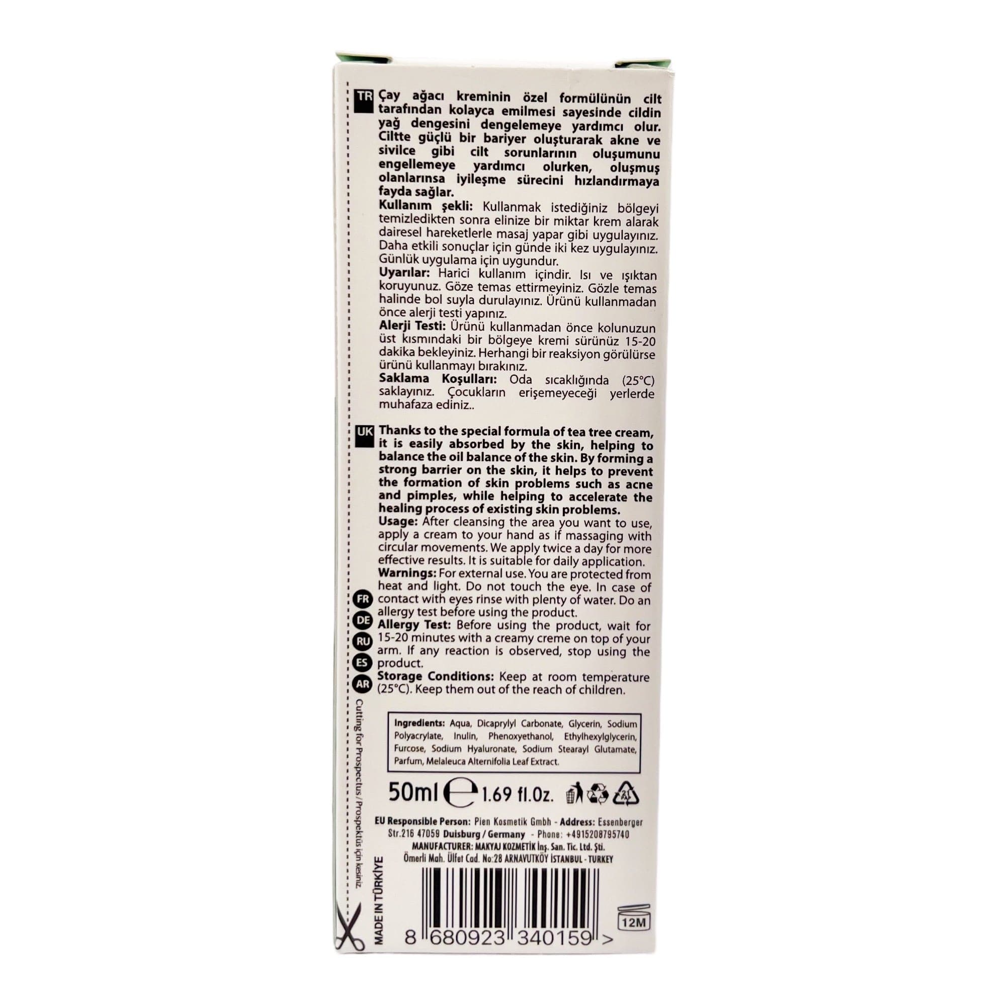 Dr.Clinic - Tea Tree Cream 50ml - Eson Direct