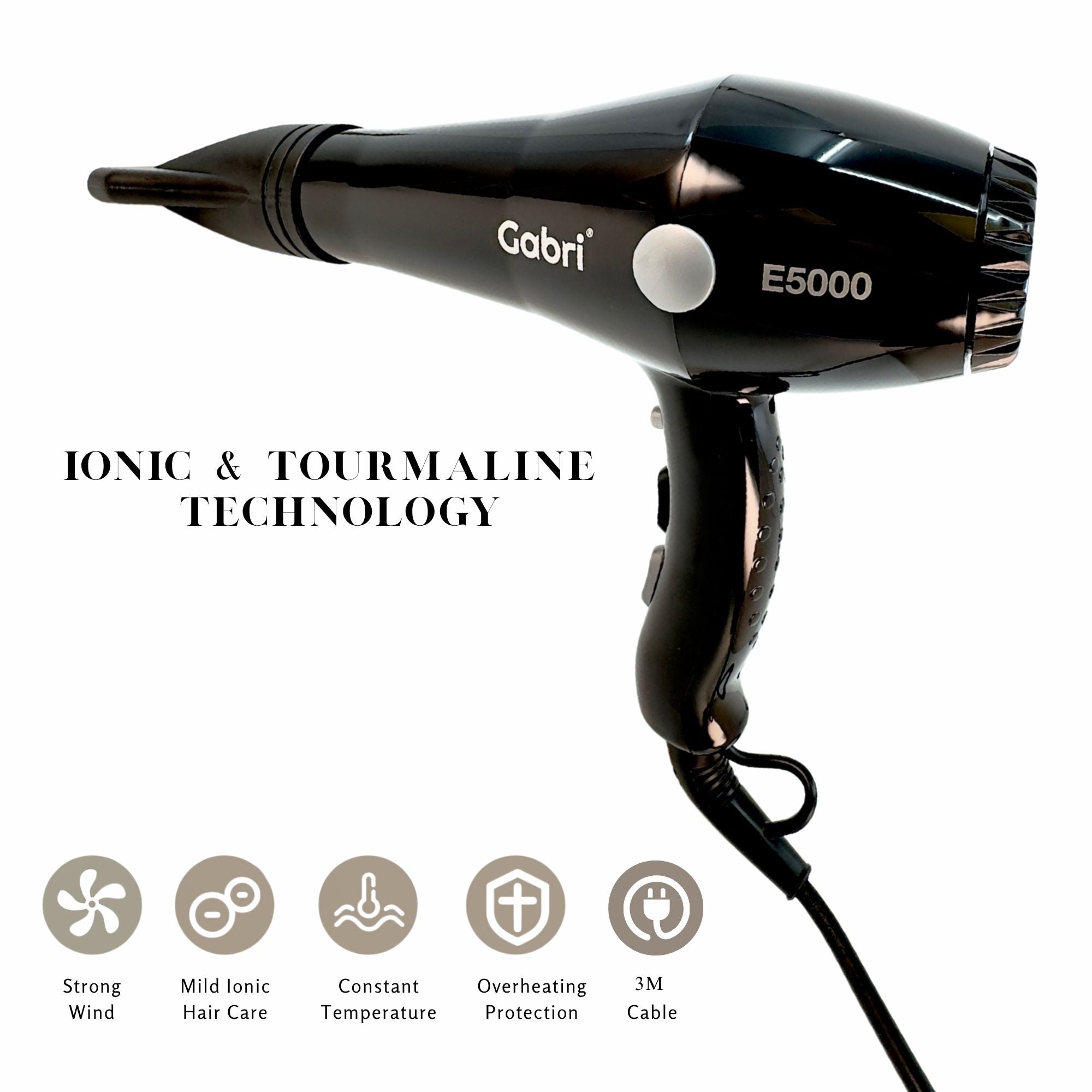 Gabri - Professional Hair Dryer Ionic E5000 2400W