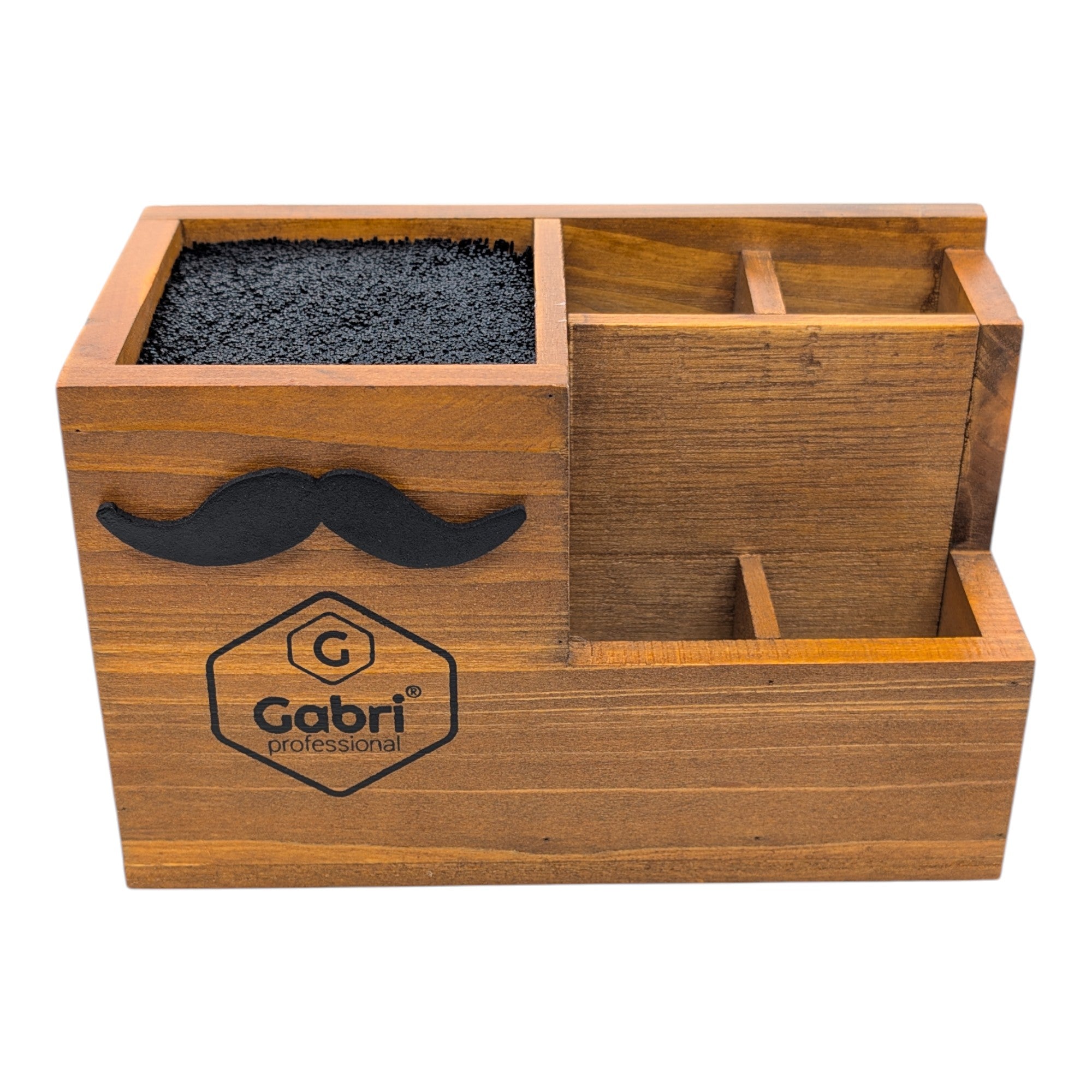 Gabri - Scissor & Brush Holder Wooden Stand