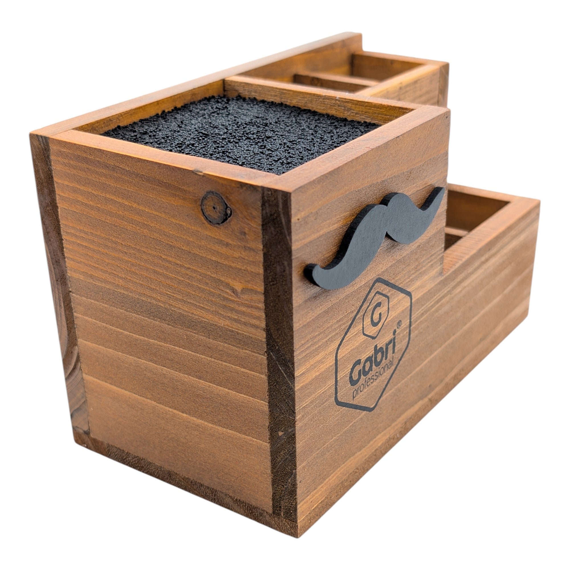 Gabri - Scissor & Brush Holder Wooden Stand