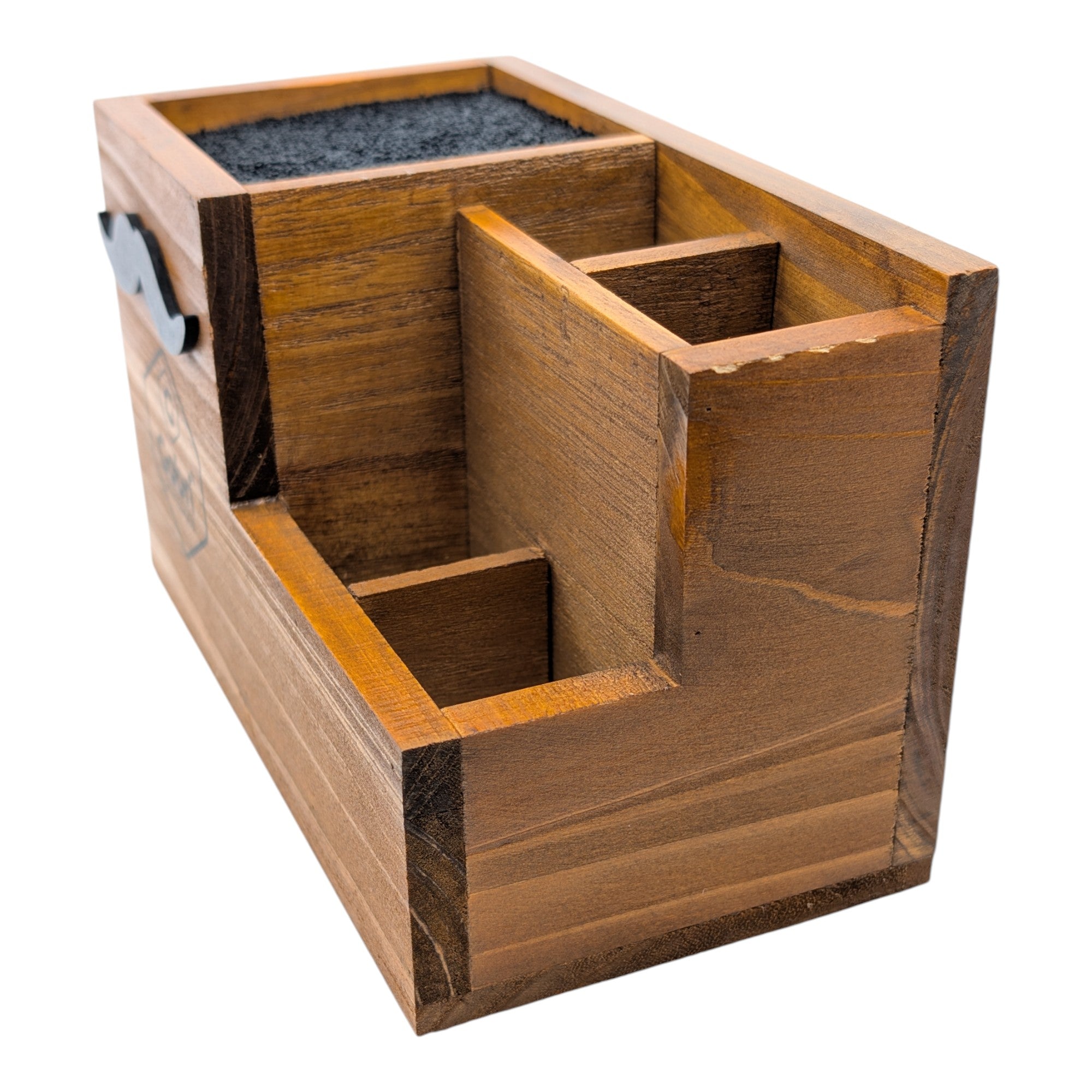 Gabri - Scissor & Brush Holder Wooden Stand