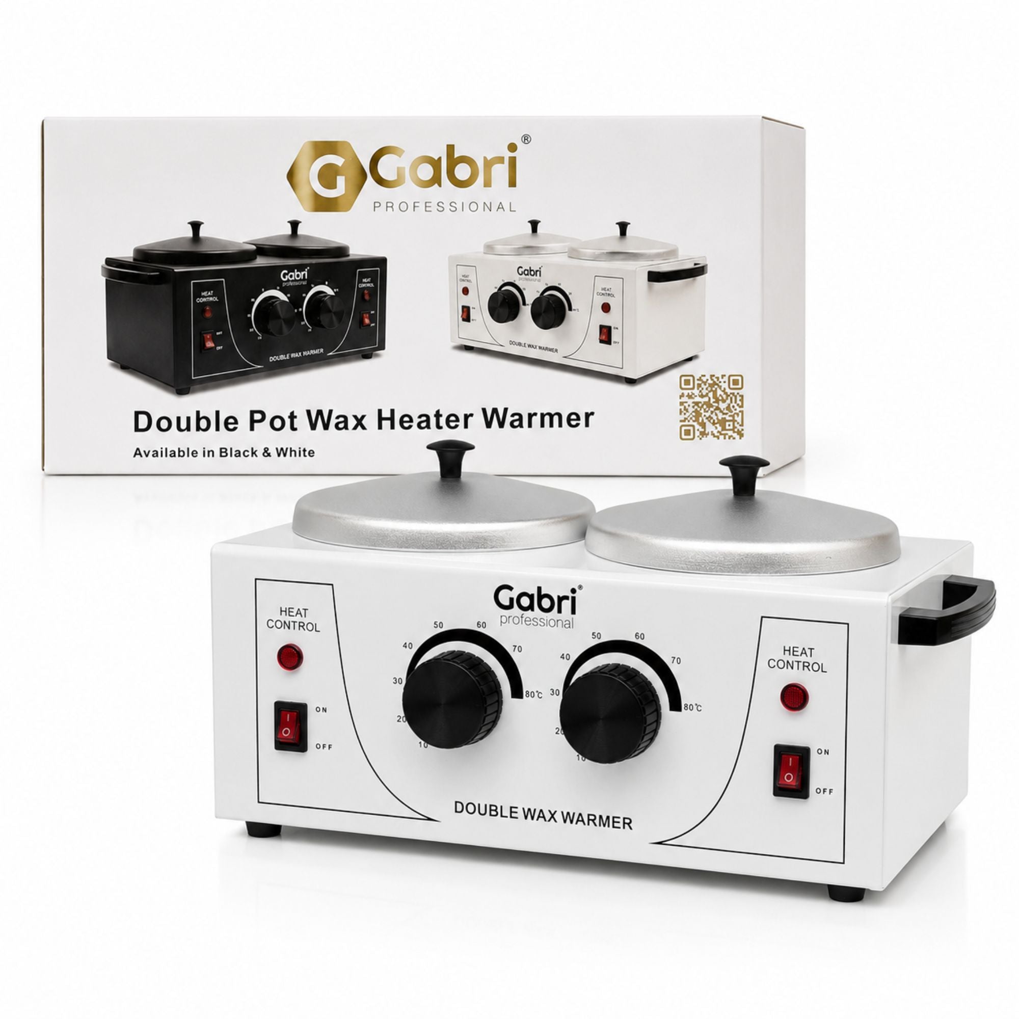 Gabri - Double Pot Wax Heater Warmer (White)