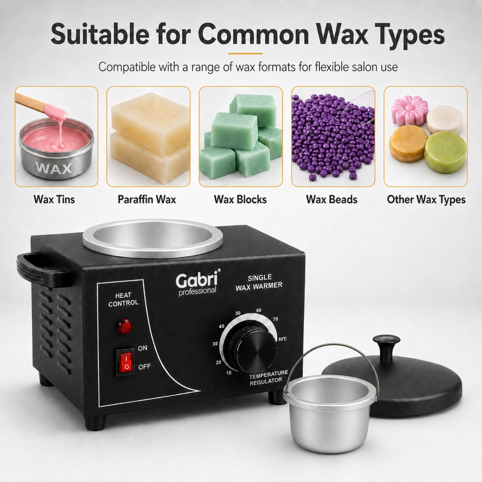 Gabri - Single Pot Wax Heater Warmer (Black)