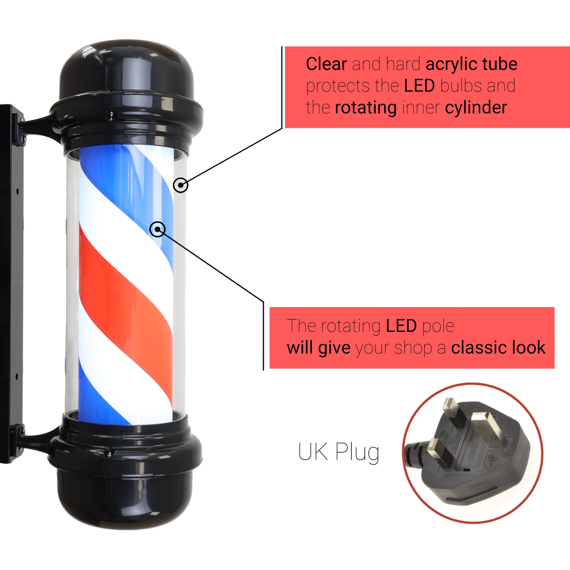 Gabri - Classic Barber Pole Light 71cm
