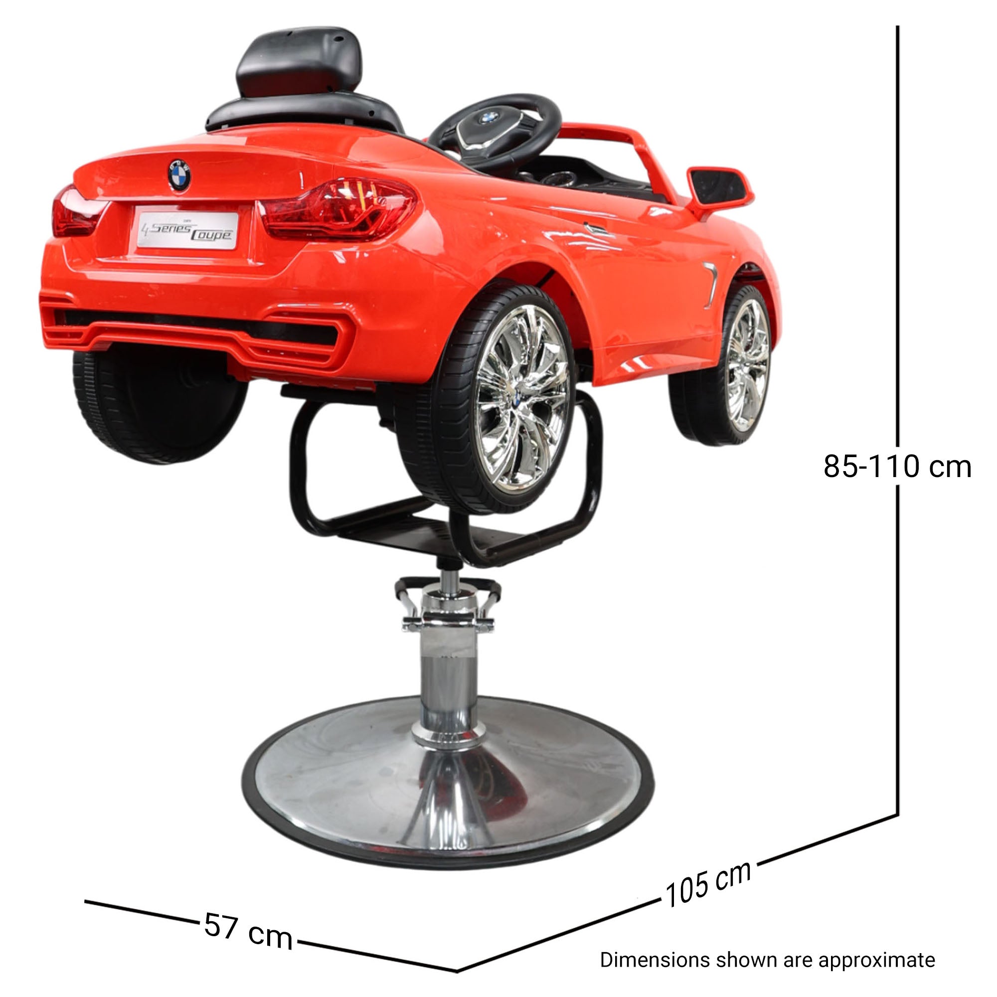 Kids Barber Chairs - Luxury Kidney-Grille Convertible Red