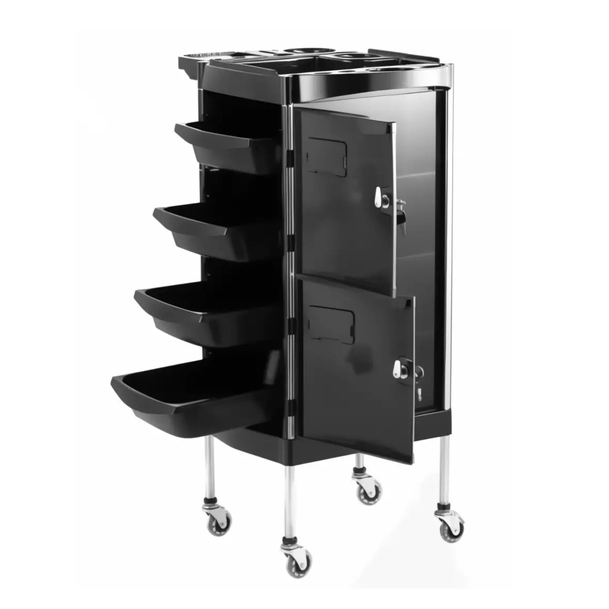 Eson - Hairdresser Multi-Function Trolley With Locking Doors