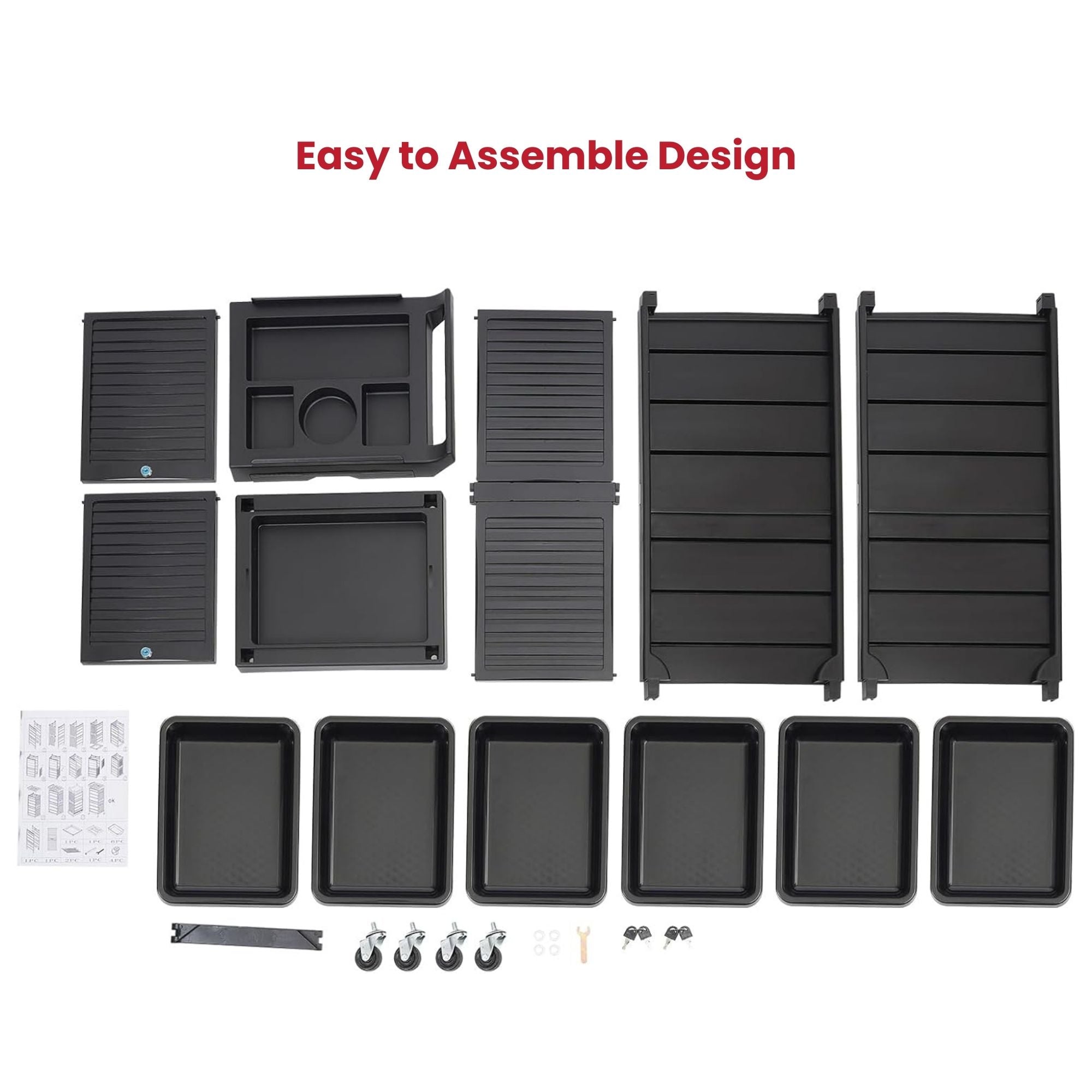 Eson - Hairdresser Multi-Function Trolley With Locking Doors