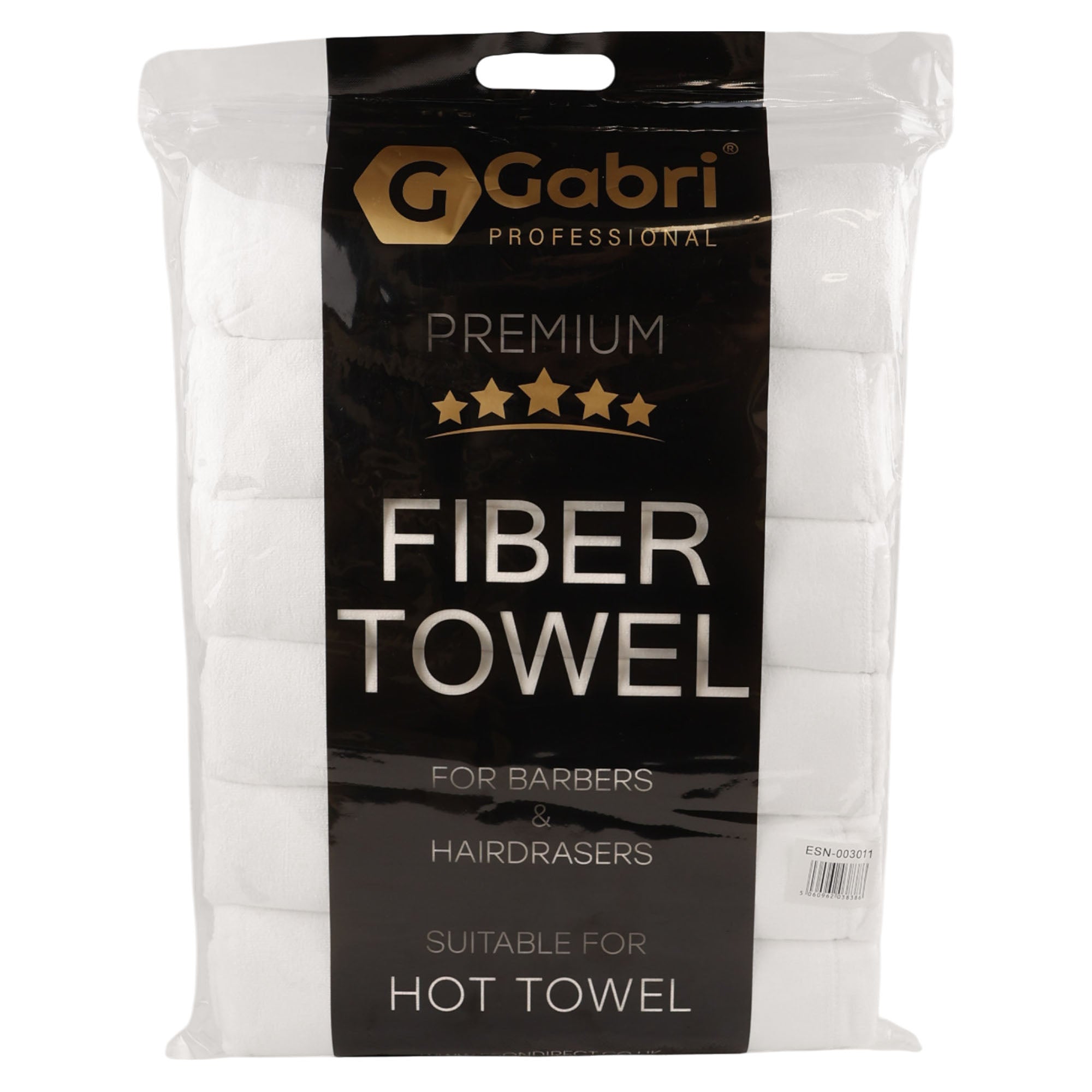 Gabri - Premium Salon Fibre Towel White (Pack of 6)