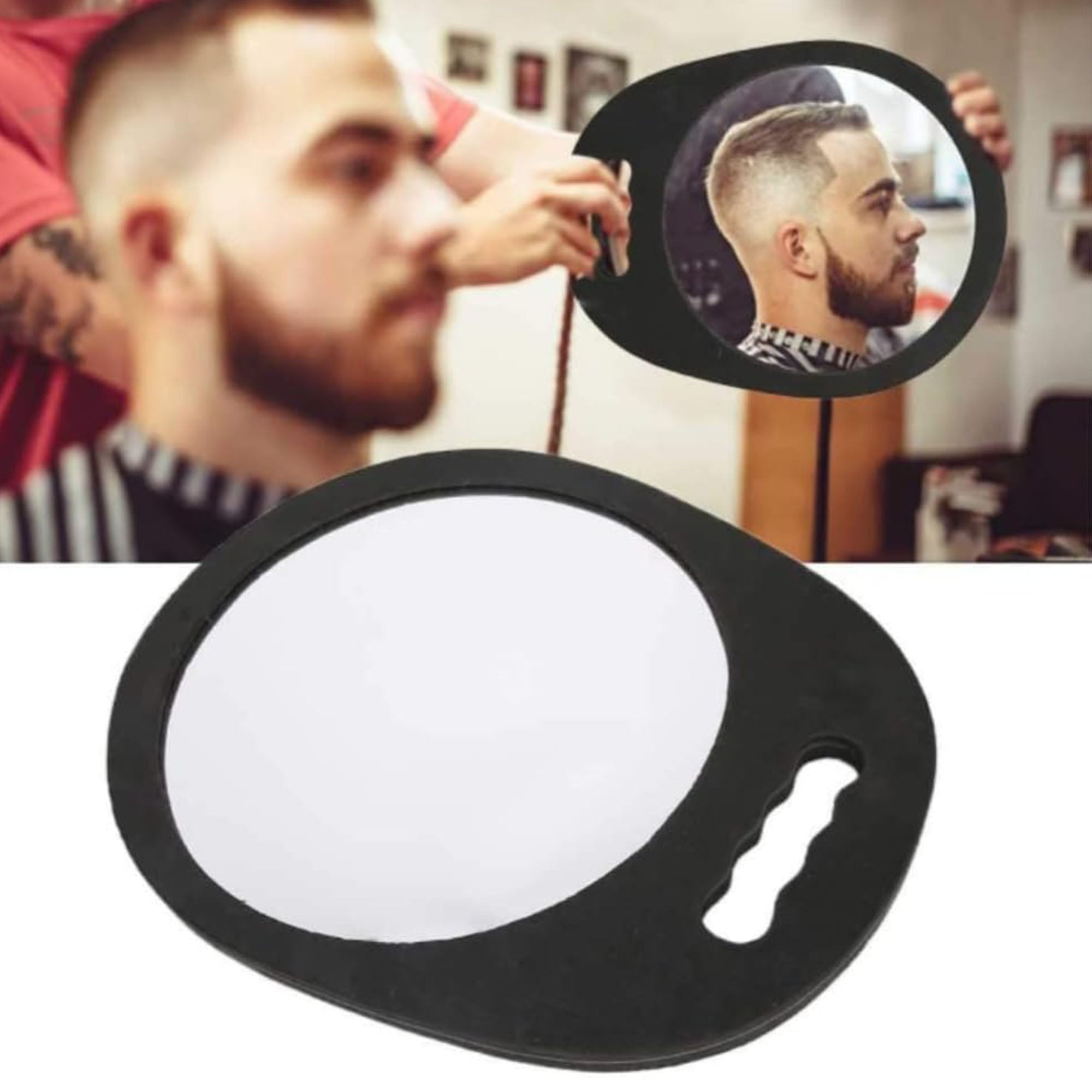 Eson - Salon Mirror Round Foam Handheld 34x28cm