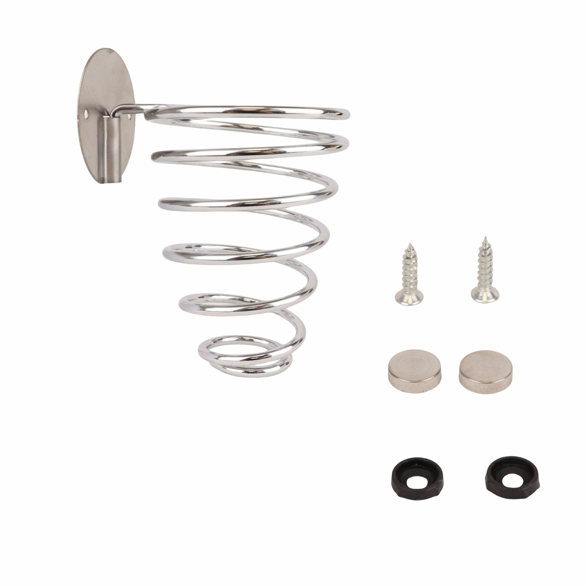 Eson - Hair Dryer Holder Wall Mounted Spiral Shape (Silver)