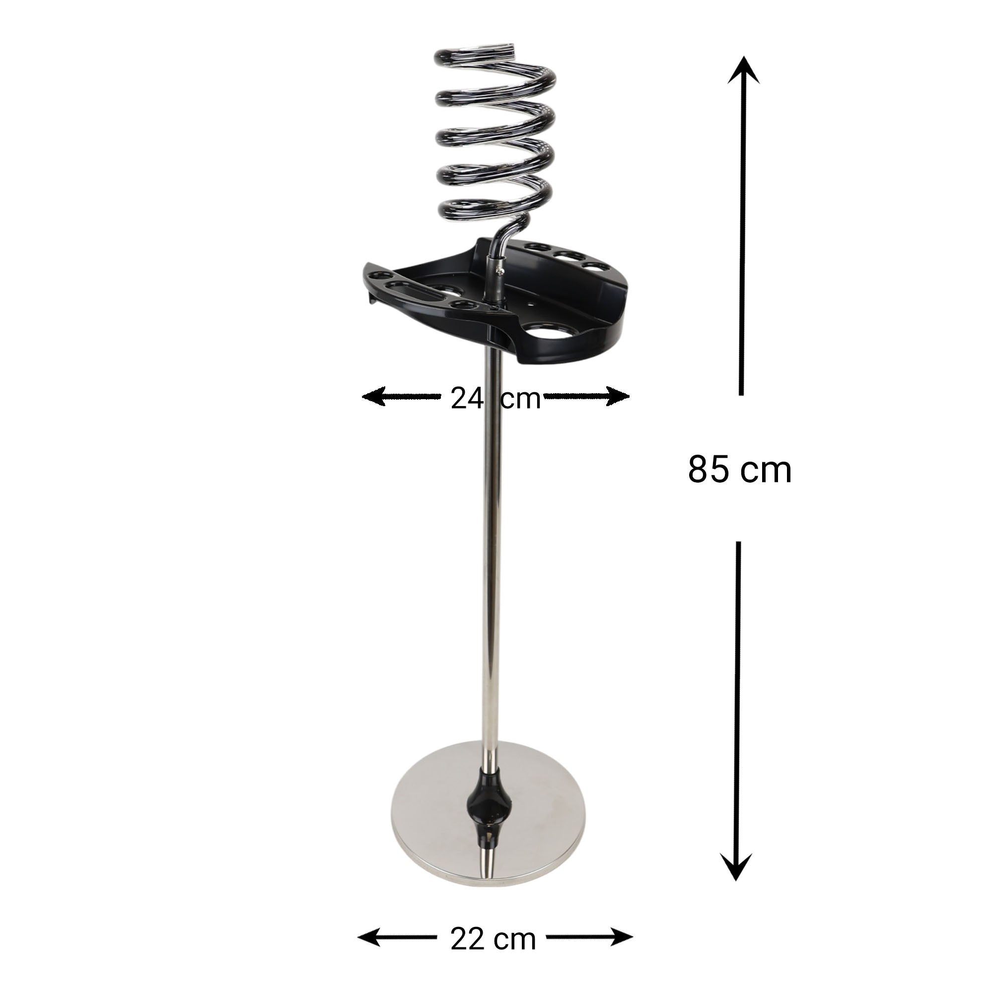 Eson - Hair Dryer Stand Acrylic Spiral Holder With Tray