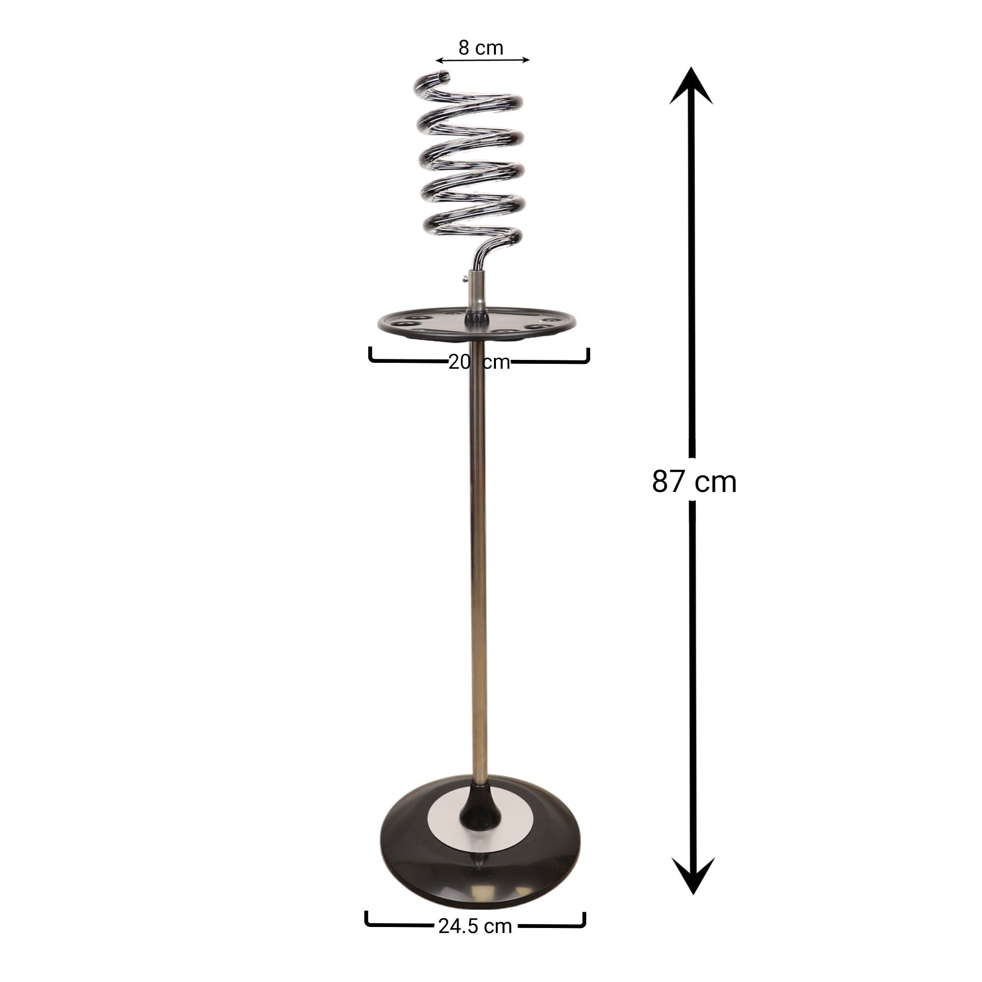 Eson - Hair Dryer Stand Acrylic Spiral Holder With Tray