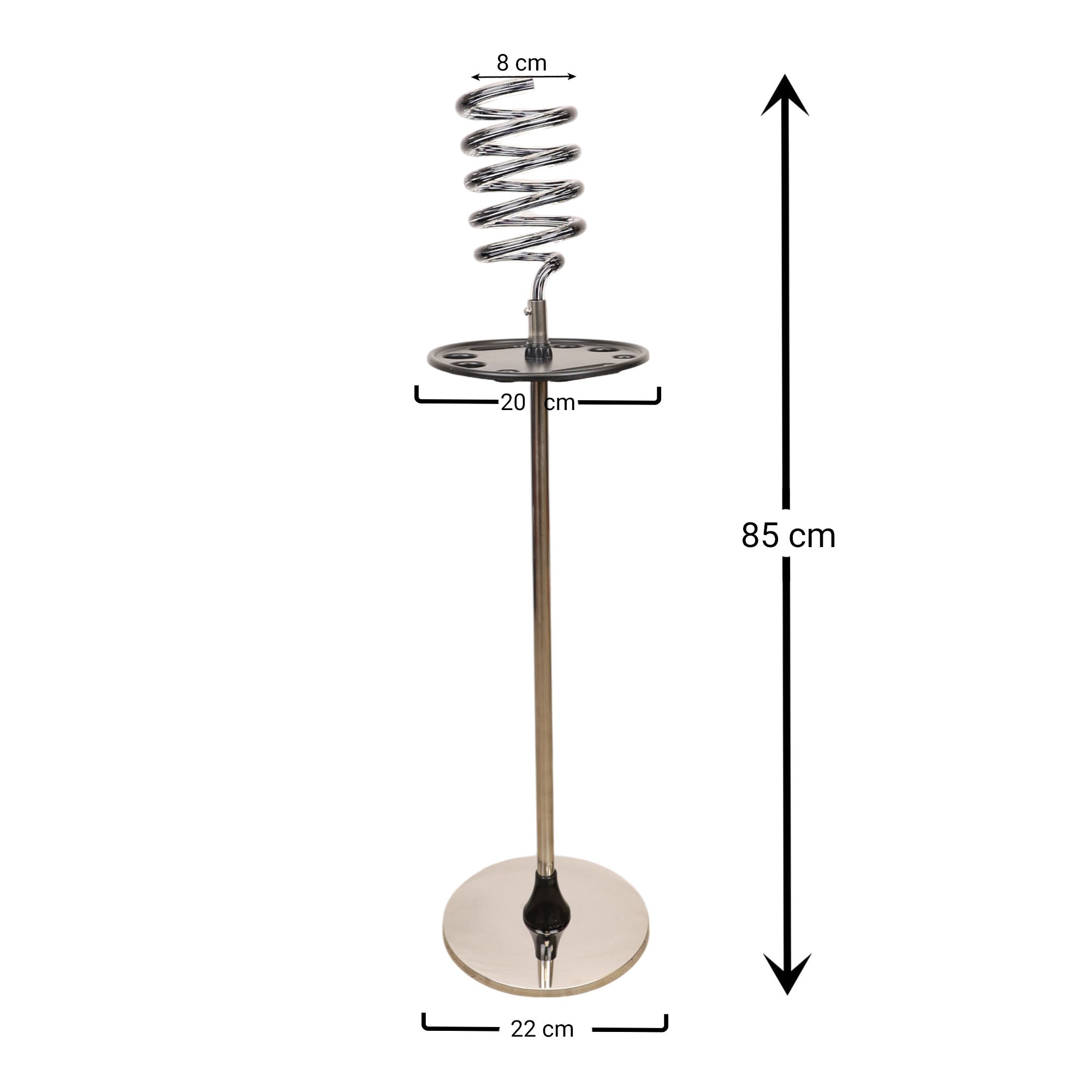 Eson - Hair Dryer Stand Acrylic Spiral Holder With Tray
