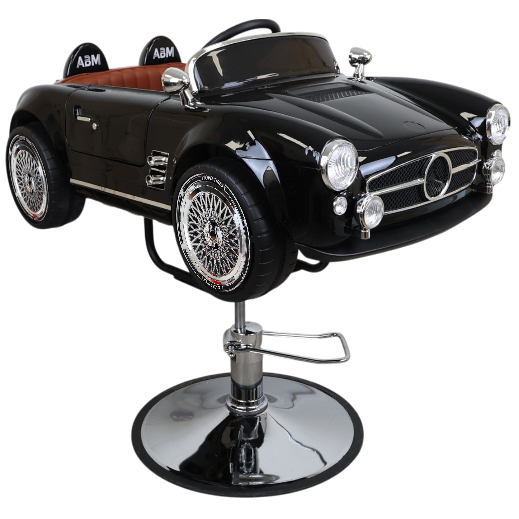 Kids Barber Chairs - Vintage Roadster Classic Black